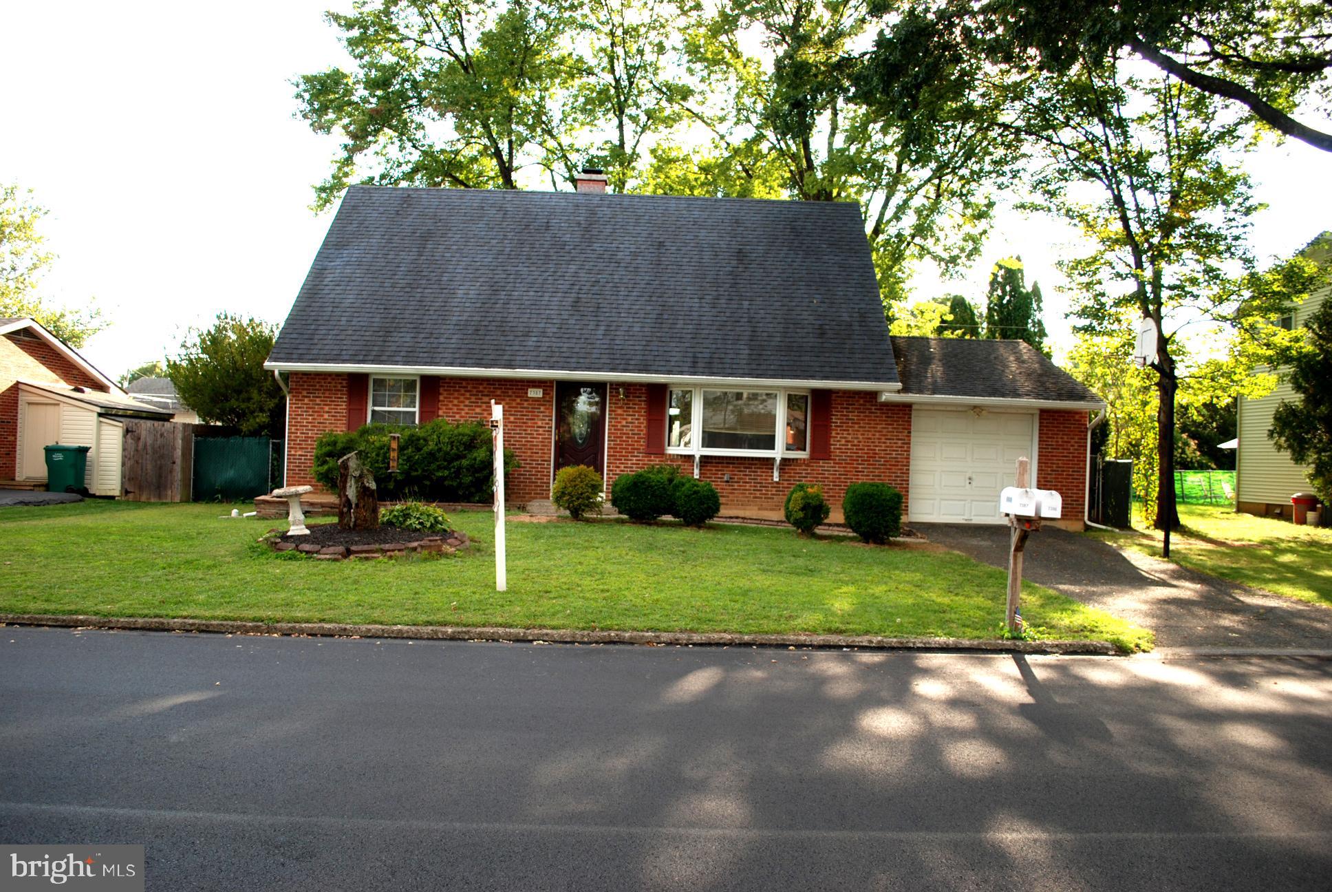 Showings begin Sunday 9/14/2025 @ 1PM Open House. Nicely maintained 4 Bed 2 bath Cape Cod style home with Covered Rear porch addition with Custom Awnings. Living room entry with newly finished hardwood floors. Eat-I n kitchen with Bay window and garage entry. 1st floor features 2 bedrooms and a full bath. 2nd floor featured: 2 spacious bedrooms and a full bath. Finished basement offers 3 separate finished rooms and plenty of storage. Fenced, level rear yard with storage shed.