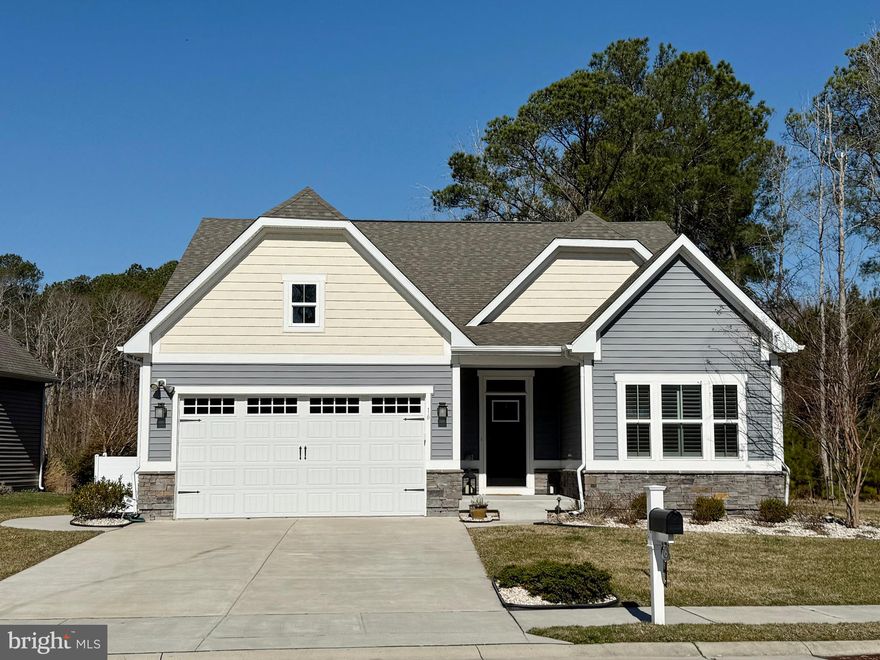 This Beautiful Bramante features 3 Bedrooms, 3 Full Bathrooms on a wooded and pond view home site. Originally the Model home, 16 Thornton has upgrades galore with Designer touches. You will find recessed lighting, custom window treatments and Plantation Shutters in every room. The kitchen is designed with a complete upgraded stainless steel appliance package, sleek quartz countertops, and quality cabinetry with cushion close drawers. The Eat-in Kitchen/Greatroom combination is designed as the main gathering space and has easy access to the screened porch and large paver patio overlooking peaceful water and woods and completely fenced in backyard. Additionally, the second-floor open loft and main level flex room give more space to spread out! The main level primary suite features a tray ceiling and private bath that includes a double bowl comfort height vanity with quartz countertops, Roman walk-in shower with built-in seat and dual shower heads, full size Linen closet and a very spacious walk-in closet. Two additional Bedrooms, one up one down, are both adjacent to full bathrooms. Heading upstairs you pass garage entry and welcome center, walk-in storage closet, separate coat closet and entrance to the finished, two-car garage with its own ductless heating/cooling system, and epoxy floor. A walk-in storage space on the second floor is a bonus you won’t typically find. Programable thermostats, security system, keyless entry, tankless water heater, water filtration system,  dimmer switches, and landscape irrigation add to the ease and comfort of this home.  The community of Silver Woods enjoys a private Clubhouse, Fitness room, Outdoor Pool and Walking Trails. The Atlantic Ocean, Downtown Bethany Beach, Bear Trap Dunes Championship Golf, Restaurants, Shopping, Entertainment and Medical Facilities are all within a 5-mile radius.