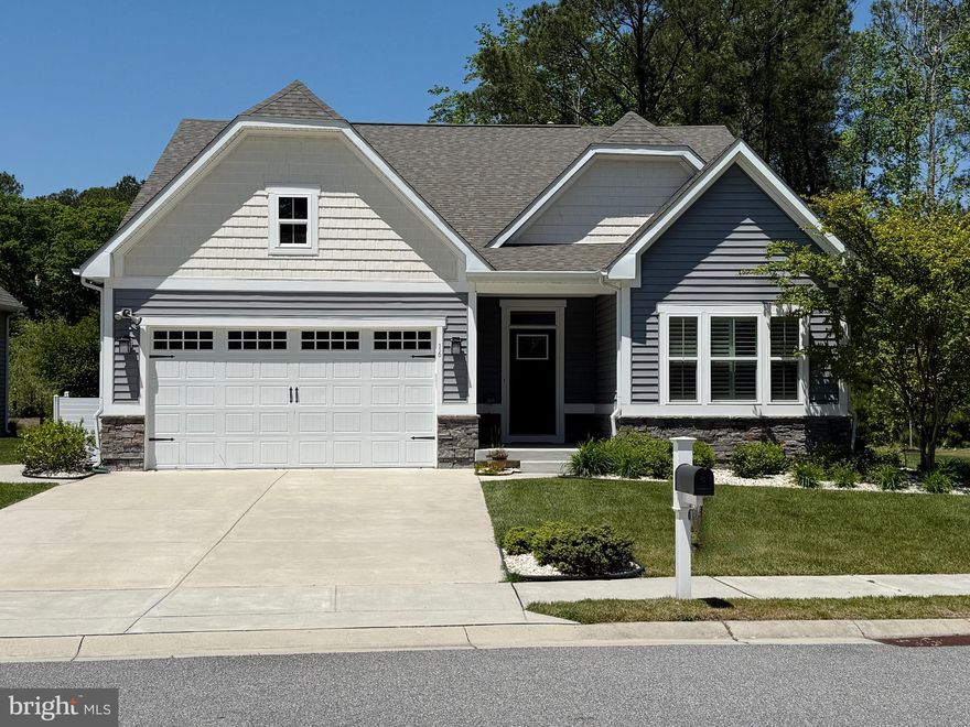 This Beautiful Bramante features 3 Bedrooms, 3 Full Bathrooms on a wooded and pond view home site. Originally the Model home, 16 Thornton has upgrades galore with Designer touches. You will find recessed lighting, custom window treatments and Plantation Shutters in every room. The kitchen is designed with a complete upgraded stainless steel appliance package, sleek quartz countertops, and quality cabinetry with cushion close drawers. The Eat-in Kitchen/Greatroom combination is designed as the main gathering space and has easy access to the screened porch and large paver patio overlooking peaceful water and woods and completely fenced in backyard. Additionally, the second-floor open loft and main level flex room give more space to spread out! The main level primary suite features a tray ceiling and private bath that includes a double bowl comfort height vanity with quartz countertops, Roman walk-in shower with built-in seat and dual shower heads, full size Linen closet and a very spacious walk-in closet. Two additional Bedrooms, one up one down, are both adjacent to full bathrooms. Heading upstairs you pass garage entry and welcome center, walk-in storage closet, separate coat closet and entrance to the finished, two-car garage with its own ductless heating/cooling system, and epoxy floor. A walk-in storage space on the second floor is a bonus you won’t typically find. Programable thermostats, security system, keyless entry, tankless water heater, water filtration system,  dimmer switches, and landscape irrigation add to the ease and comfort of this home.  The community of Silver Woods enjoys a private Clubhouse, Fitness room, Outdoor Pool and Walking Trails. The Atlantic Ocean, Downtown Bethany Beach, Bear Trap Dunes Championship Golf, Restaurants, Shopping, Entertainment and Medical Facilities are all within a 5-mile radius.