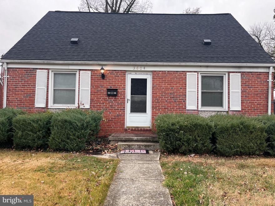 All Brick Front Cape Cod style detached home with 4 Bedroom's and 2 Full Baths located in Lochearn Sub division. Spacious living area and fully finished basement, outside entrance basement, front porch and fence backyard. 3year old roof