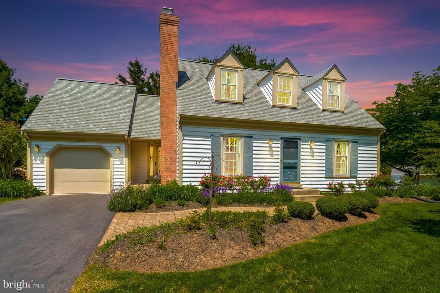 A rare find! Gorgeous expanded Cape Cod style home in Snowden's Mill Subdivision.  This charming light-filled home has 3BR/2.5BA, 1 car garage, walk straight from your car to side entrance of home to kitchen or enter the front door to the  spacious living room with brick fireplace and crown molding, renovated kitchen (2020) with stainless steel appliances, built-in microwave, big sink, granite countertops, subway tile backsplash, opens to family room with built-in bookshelves, fireplace with mantle; family room opens to large deck and landscaped yard.  Main level master bedroom suite with large walk-in closet and full bathroom.  Upper level has 2 spacious bedrooms with walk-in closets, a full bathroom off the hallway, and a laundry room with full size, side by side, washer and dryer.  Full unfinished basement, great for storage, beautiful hardwood floors on the main level, new carpeting in the bedrooms and family room; not to miss!