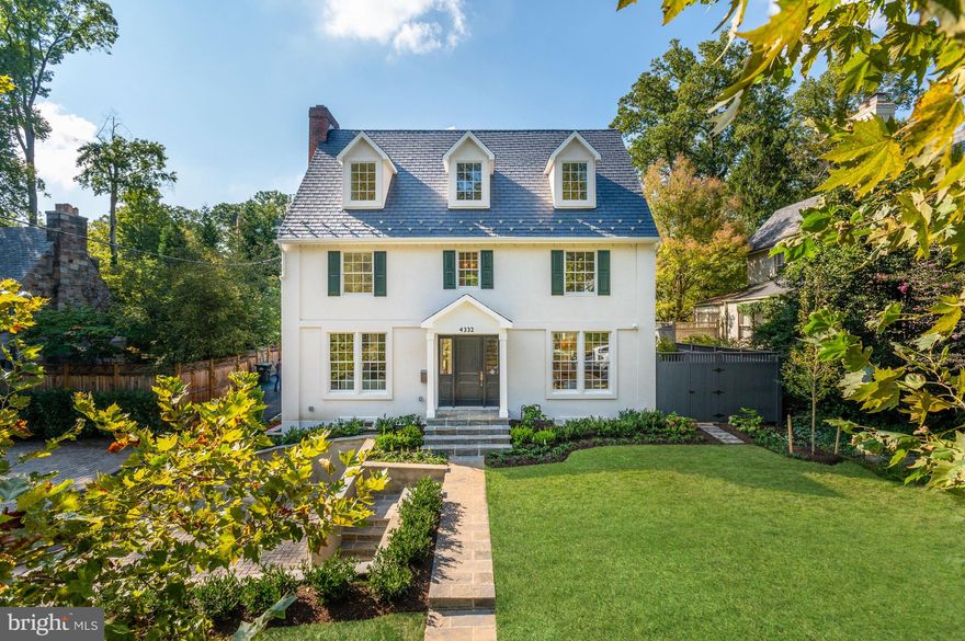 Coba Properties unveils yet another stunning offering at 4332 Garfield St NW, featuring unparalleled craftsmanship, expert design, and timeless finishes. This elegant Colonial style home in prime Wesley Heights embodies elevated sophistication throughout its 4 finished levels. Offering 6 Bedrooms, 5.5 Baths, Driveway Parking for 2+, and approximately 4,800 total interior SF, this residence captivates you with its classic facade and touches of modernity throughout. Custom handcrafted built-ins and millwork add incredible dimension and character. The white oak hardwood floors, eye-catching light fixtures, and handsome tile selections beautifully enrich each space. The spectacular Gourmet Kitchen is the jewel of this wonderful showpiece, boasting high-end appliances, custom cabinetry, and handpicked marble slabs that cascade over the Kitchen counters and accent the walls. The transitional floor plan makes entertaining effortless with its formal Living and Dining Rooms, open and adjoining Kitchen and Family Room, custom designer mud room, and a sunny south-facing and private Rear Patio and Lawn. The private Bedrooms are accompanied by sensational Baths, complete with marble tiles and Waterworks fixtures.  The very spacious and private Owner Suite features vaulted ceilings, large windows overlooking private rear garden, two walk-in closets with custom built-ins, and luxurious marble Owner Bath with heated floors. There are additional spaces that include a spacious Third Floor Lounge with fireplace and Lower Level Recreation Room with designer entertaining bar.

Wesley Heights is a charming neighborhood in Northwest DC that is located just south of American University, east of Battery Kemble Park, north of Berkley, and west of Cathedral Heights. Wesley Heights exudes a suburban feel while still being within close proximity to schools, parkland, eateries, and services. 4332 Garfield St NW is in bounds for Mann Elementary School, Hardy Middle School, and Jackson-Reed High School.