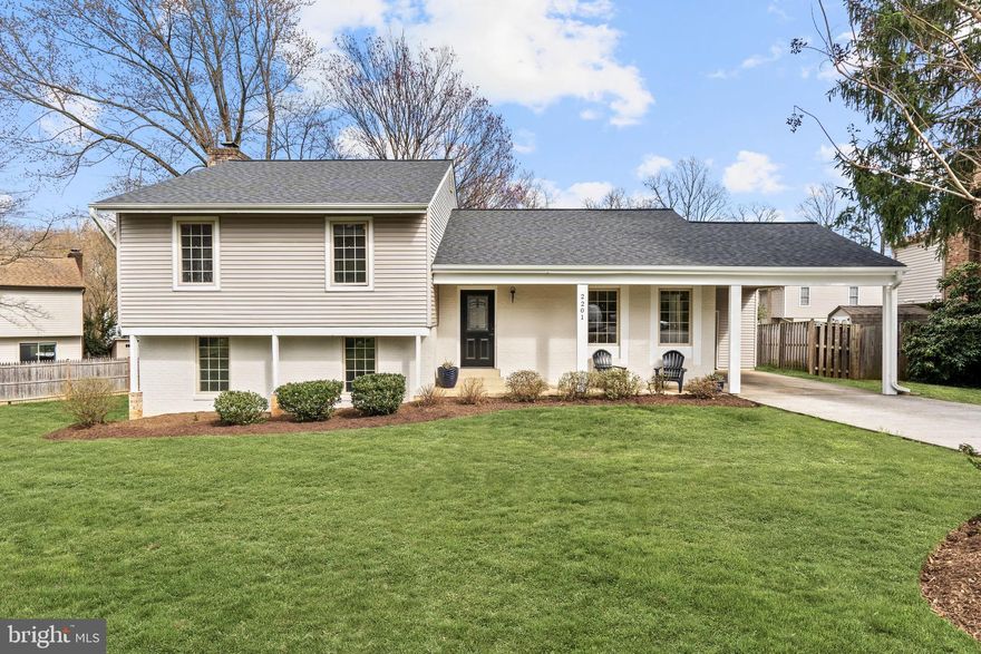 ALL SHOWINGS ARE BY APPOINTMENT - NO EXCEPTIONS. ONLY 1 GROUP PERMITTED AT A TIME. ALL PARTIES ARE REQUIRED TO FOLLOW THE CDC GUIDELINES TO PREVENT THE SPREAD OF COVID-19. CONTACT THE LISTING AGENT WITH ANY QUESTIONS. --- Beautifully updated Vienna home offering 5 bedrooms and 3 full bathrooms sited on a flat quarter-acre lot in a charming, quiet cul-de-sac! Newer roof, HVAC, recessed lighting, thermal pane casement windows, and incredible natural light throughout! Nearly 2,300 SF +/- of living space with incredible indoor and outdoor living opportunities and is located just steps to trails, Tysons, public transit and easy commuting, plus all that downtown Vienna has to offer. Newly refinished wood floors on the main level, kitchen with granite counters, stainless steel appliances, 42-inch maple cabinets, wood floors, and a walk-in pantry, large family room, formal dining, breakfast room, and French doors to the expansive composite deck in the rear surrounded by lush and mature landscaping that creates serenity and tranquility, ample lawn space, plus an irrigation system. The upper level features a spacious master suite with en-suite bathroom offering a jetted tub, shower, large vanity, plus expansive closets.  Brand new carpet in all 4 bedrooms, large closets, plus an updated hall bathroom complete the upper level. The walk-out lower level features upgraded quality carpet, a large rec room with wood-burning fireplace, expansive fifth bedroom with two large windows plus a closet, full bathroom, washer and dryer units, and glass doors to the rear yard.  This lovely home also features a large carport with driveway, attached shed with built-in shelving, large attic storage as well as crawl space storage.