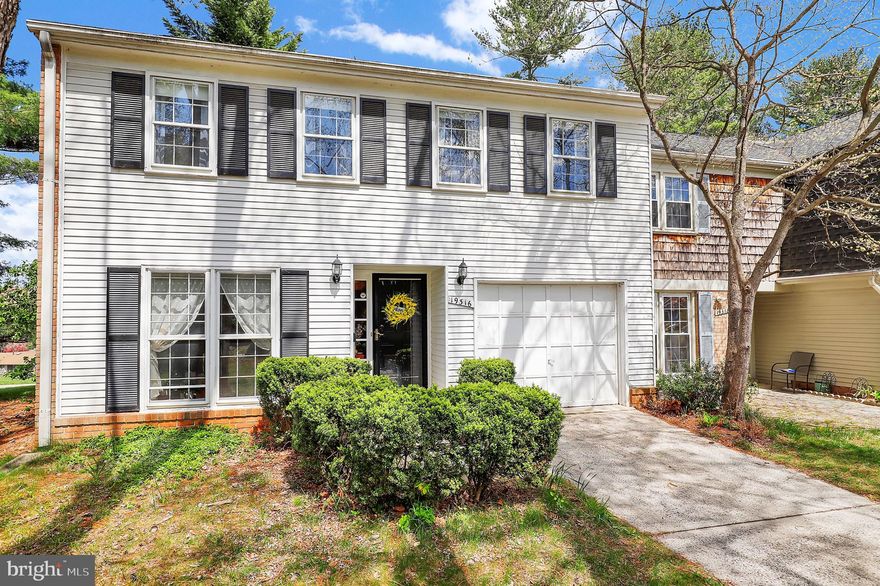 Beautifully maintained 3 bedroom, 2.5 bath end-unit townhome in sought-after Montgomery Village offers comfort, space, and a serene setting. This home features a separate dining room perfect for everyday living or entertaining, along with a functional layout that feels both open and inviting. The well-kept interior reflects pride of ownership throughout. A versatile basement provides ample room for a future recreation space, home gym, or additional storage. Enjoy the convenience of a one-car garage plus a private driveway for additional parking. Out back, a fenced yard creates a private outdoor retreat, backing to lush, colorful trees that provide both beauty and tranquility. Residents of Montgomery Village enjoy access to an array of community amenities, including multiple outdoor pools, tennis courts, and scenic local trails ideal for walking, running, or biking. This end-unit combines privacy, natural surroundings, and an active community lifestyle all in one exceptional property.