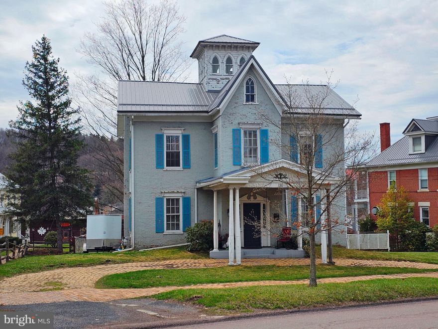 STEP BACK IN TIME WITH THIS HISTORIC BEAUTY- THE WILLIAM H. MEYERS HOUSE.  WELCOME TO 116 MEYERS AVENUE IN THE HEART OF MEYERSDALE, PA- A TRUE ARCHITECTURAL TREASURE AND THE FIRST BRICK HOME BUILT IN TOWN, DATING BACK TO 1863.  THIS GRAND DOUBLE BRICK BEAUTY IS PACKED WITH HISTORIC CHARM AND UNIQUE FEATURES THAT ARE RARELY FOUND IN TODAY'S HOMES.
*******OWNER WILL CONSIDER OWNER FINANCING WITH MINIMUM OF 20% DOWN*******THIS SPACIOUS HOME OFFERS 3 OFFICIAL BEDROOMS WITH THE  POTENTIAL FOR UP TO 5, ALONG WITH 2.5 BATHS, MAKING IT IDEAL FOR A LARGE FAMILY, AN ELEGANT PRIMARY RESIDENCE, A UNIQUE AIRBNB, OR EVEN A BED AND BREAKFAST VENTURE (BUYER TO DO THEIR DUE DILIGENCE TO MAKE SURE CAN BE USED FOR THEIR INTENTIONS). THIS HOME BOASTS HIGH CEILINGS, PARQUET FLOORS IN THE ENTRY, TIN CEILINGS IN THE KITCHEN, AND COFFERED CEILING IN THE LARGE LIVING ROOM- ALL ADDING LAYERS OF CHARACTER AND SOPHISTICATION. HARDWOOD FLOORS IN THE KITCHEN AND DINING ROOM, BUILTS IN THROUGHOUT ENHANCE BOTH STYLE AND FUNCTION OF THIS REMARKABLE PROPERTY. A DRAMATIC 4 STORY OPEN STAIRCASE LEADS TO THE CROWNING JEWEL: A CUPOLA WITH BREATHTAKING 360° VIEWS OF MEYERSDALE. 
ADDITIONAL HIGHLIGHTS INCLUDE: MAIN LEVEL LAUNDRY, PRIMARY BEDROOM WITH WALK IN CLOSET, AMPLE STORAGE SPACE THROUGHOUT, METAL ROOF, BELIEVED TO BE UNDER 10 YEARS OLD, AND UNIQUE ARCHITECTURE THAT TELLS A STORY AT EVERY TURN, A MODERN FULL BATH WITH WHIRLPOOL TUB AND MODERN SHOWER ON THE MAIN LEVEL AND ALL THIS IS LOCATED APPROXIMATELY JUST 4 BLOCKS FROM THE GAP TRAIL. 
IF YOU'VE BEEN WAITING FOR A HOME THAT'S AS UNFORGETTABLE AS IT IS FUNCTIONAL, 116 MEYERS AVE IS CALLING YOUR NAME. SCHEDULE YOUR PRIVATE TOUR TODAY INTO A TIMELESS MASTERPIECE