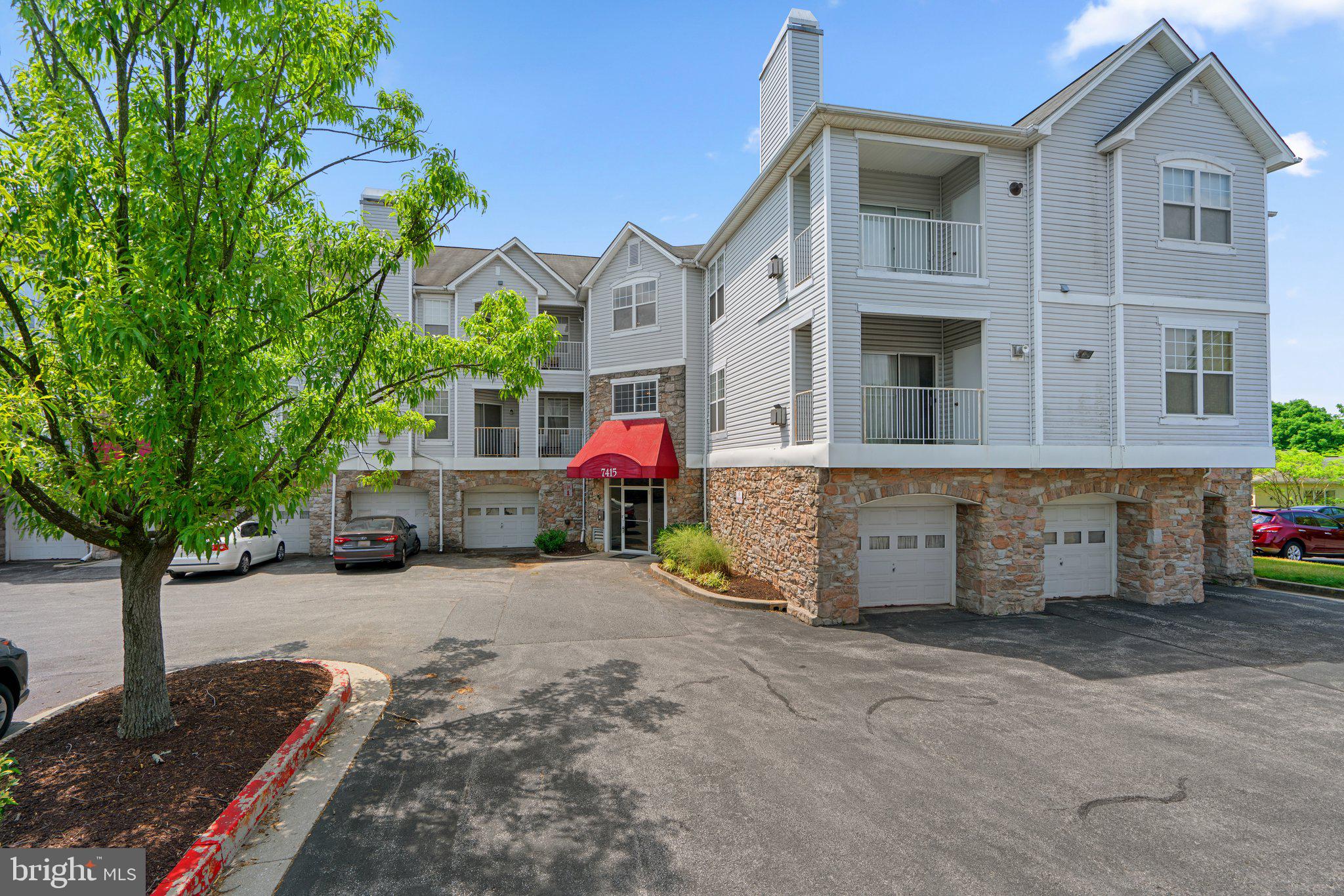 Welcome to this rarely available condo in highly desirable Devon Court. This open-concept condo is spacious and gracious and is light-filled throughout - every corner has a window that welcomes natural sunlight into the home. Enter into a foyer that leads to the living room, dining room, and an open concept kitchen, and a balcony off the dining space completes this home. There are three bedrooms and two full baths. The primary bedroom has a walk-in closet and an attached primary bath. There are two additional bedrooms and a full bath on the other side for maximum privacy.. There is laundry in the unit for additional convenience. One car covered garage conveys. The unit has been meticulously maintained. This condo is close to all conveniences and yet located in a quiet and serene setting. Easy access to 695, I-95, rt 29, and I-70 and close to shopping, parks and entertainment. This charming and well-maintained unit offers a comfortable living space and a convenient location, perfect for those seeking a balanced lifestyle. Minutes away from Diamond Ridge and The Woodlands Golf Courses, Diamond Ridge Family Park, Weis Markets, Food Lion, Walmart, and Restaurants. Cash or conventional financing only - condo is not FHA or VA approved.