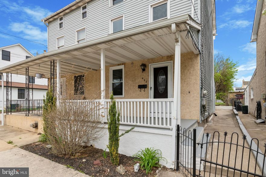 Welcome to this charming 3-bedroom, 1-bathroom twin home that blends classic character with modern updates. 

Steps from the Schuylkill River Trail, Cross County Trail, a short walk to the Conshohocken Train Station, this is the perfect blend for anyone looking for a suburban lifestyle with all the perks of city living. 

Begin your tour on the welcoming front porch—perfect for enjoying a morning coffee or evening unwind. 

Through the front door, step inside to find the living room opening into a spacious dining area, both featuring vinyl wood-look flooring that add warmth, durability, and continuity throughout the main level. The recently renovated kitchen is complete with stainless steel appliances, electric cooking, new countertops, and access to the back patio and fully fenced-in backyard—ideal for your furry friends, entertaining and relaxing outdoors.

The property is a rare street to street lot. Spanning from New Elm Street to Old Elm Street, providing ample parking, and unlimited opportunity for a garden, playset, dining al fresco, and more!

On the second floor, you’ll find the primary bedroom and an updated shared hallway bath with a tub/shower combo and new fixtures. The primary bedroom, located in the front of the house, features a serene river view.  

Walk up to the third floor for two additional bedrooms, perfect for a gym, office, art studio, or playroom. 
Recent updates include a new roof (2023), new HVAC system (2024), new kitchen (2024), and updated bathroom (2024), ensuring peace of mind for years to come. 

Parking is a breeze with up to four off-street spots accessible from Old Elm Street. This home also offers unbeatable convenience with easy access to I-76 and I-476, steps to the Train station (perfect for city commuters) and just minutes from the vibrant dining, shopping, and nightlife of Conshohocken. 

Schedule your tour today and make your homeownership dreams come true!