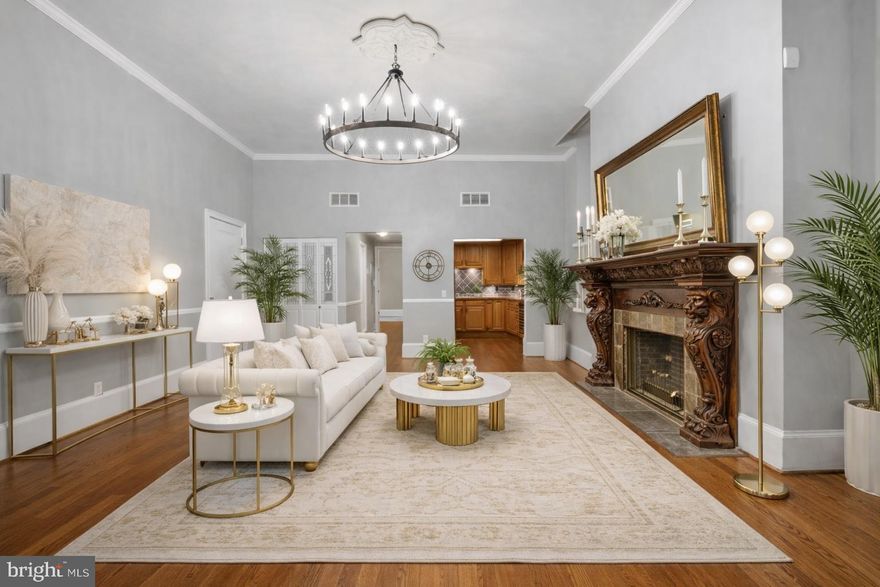 Historic Elegance Meets Modern Comfort in the Heart of Mount Vernon

Welcome to Unit #1 at 3 W. Mount Vernon Place—a rare opportunity to own a spacious and architecturally rich ground-level condo in one of Baltimore’s most iconic neighborhoods. Offering 1,129 square feet of living space with soaring 9-foot ceilings, this one-bedroom, one-and-a-half-bath residence is a true standout in a market where most condos are significantly smaller.

Step inside and be instantly charmed by the grandeur of this historic home, where past and present blend seamlessly. The centerpiece of the living area is a stunning original fireplace adorned with intricately carved antique lion figures—a piece of art in itself and a testament to the craftsmanship of the era.

Located in a stately and meticulously maintained building, this residence reflects the elegance and longevity of Mount Vernon’s architectural legacy. The structure contributes to the neighborhood’s rich historic fabric, showcasing Greek Revival, Italianate, and Second Empire styles that define the district. Though the building’s earliest records are limited, it stands as part of the city’s grand vision—centered around the iconic Washington Monument, completed in 1829—as a home to Baltimore’s elite.

The building is equipped with an elevator, but this ground-level unit also offers an alternative entrance from the rear patio. Please note, a short flight of stairs leads to the patio entrance—giving you flexible access options while maintaining a level of privacy and charm uncommon in city living.

Positioned on the prestigious four-park quadrant, the condo is steps from cultural treasures like the Peabody Institute and Walters Art Museum. Enjoy a walkable lifestyle surrounded by boutique shopping, gourmet dining, cozy coffee shops, and vibrant nightlife.