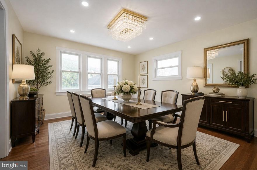 Welcome to 3638 Rosemont Ave, a generously sized single-family detached home offering over 3,300 sq ft of living space in a desirable Drexel Hill location. This 3-story home combines classic charm with modern updates and flexible living areas.

The main level features a welcoming layout with a living room with fireplace, formal dining room, office/den, and a large eat-in kitchen, along with a bright sunroom perfect for relaxing or entertaining. Hardwood floors add warmth and character to the first floor.

The second floor includes a spacious primary bedroom with his-and-hers closets, two additional bedrooms, and a full hall bathroom. The third floor offers a private retreat that can function as a second master suite, complete with its own full bathroom.

Recent updates completed in 2025 include new flooring, an updated kitchen, renovated bathrooms, some new windows, and fresh paint throughout, making this home move-in ready.

Additional features include a large unfinished basement with great potential, a detached one-car garage with a newer roof, and a private driveway for convenient parking.

Enjoy outdoor living with a front porch and rear deck spaces, ideal for relaxing or entertaining.

This home offers exceptional space, versatility, and value — all conveniently located near shopping, dining, schools, and public transportation.

Schedule your private tour today and experience everything this home has to offer!