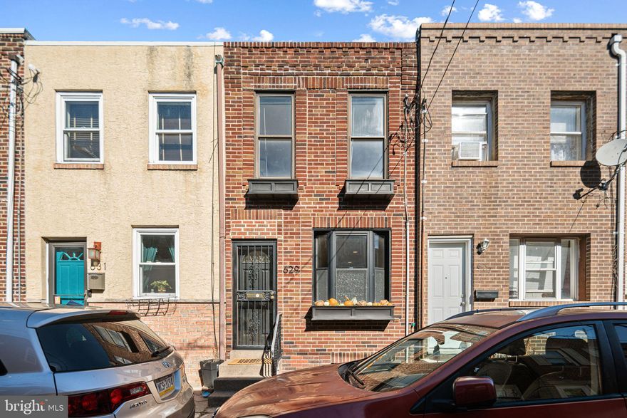 Welcome to this charming home in one of Philadelphia's most vibrant neighborhoods, steps from premium dining and shopping that make Passyunk Square so desirable, as well as Gold Star Park.
The sun-filled first level features an inviting living room, dedicated eating area, and stylish powder room. The updated kitchen shines with stainless steel appliances, tile backsplash, ample storage, and direct access to a private fenced-in patio – your own urban oasis.

Upstairs, the primary bedroom includes a ceiling fan and double-door closet, while the second bedroom offers flexibility as a guest room or home office. A full hallway bathroom featuring a skylight with tub/shower completes the upper level.

The large unfinished basement provides excellent storage space and houses the laundry area.
Move-in ready and perfectly positioned to enjoy all that Passyunk Square has to offer – schedule your showing today!