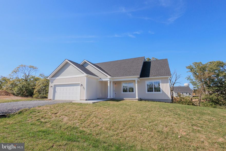 This house is complete and ready for immediate delivery.    This Rancher boasts a unique floor plan in the beautiful Community of Harvest Glen  This home features 3BR, 2 BA on the main level, Master BR with walk-in closet and private bathroom, island, granite countertops, covered front porch  & 2-car garage.  The finished basement features an additional bedroom and full bathroom, plus a huge rec room.  There will be a 4 piece stainless steel appliance package included in the kitchen and driveway will be paved.