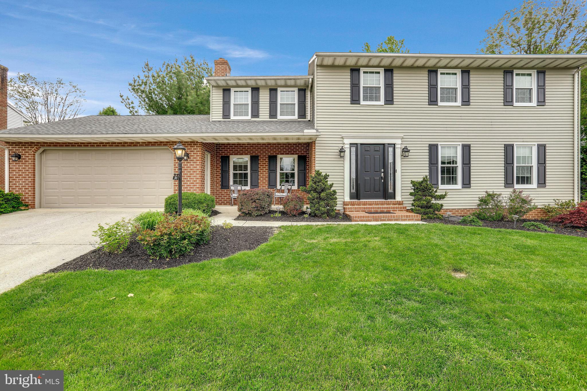 Are you dreaming of summer nights with friends and family enjoying an exceptional yard, covered patio and an amazing firepit? Look no further! This stunning Mechanicsburg home is move in ready and located in the highly sought after community of Peachtree Village! Spacious floor plan offers a living and dining room with solid hardwood floors. Updated eat in kitchen with granite countertops, stainless steel appliances, updated lighting and duraceramic flooring. Family room with wood burning fireplace, built in bookcases and hardwood floors opens into the breathtaking backyard. 1st floor laundry. 2 car garage with newer garage door. Exceptionally spacious bedrooms! Master suite with dual closets and a private bathroom. Updated hall bath with new flooring, double bowl vanity, new commode and updated lighting. Finished lower level makes for the perfect rec room or home office. Brand new replacement windows and front door installed in December 2019. Roof 2011. New energy efficient heat pump replaced in 2009.  Located in Mechanicsburg School District. Great location with immediate access to downtown Mechanicsburg and local shops and restaurants.
