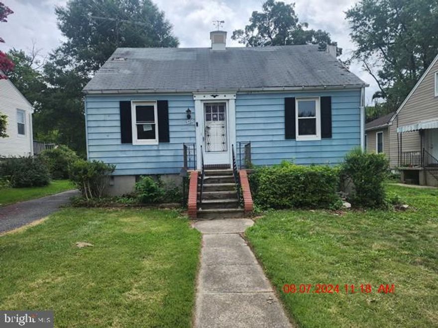 Just waiting for your finishing touches! Discover this charming 3-bedroom, 2-bathroom Cape Cod home featuring wood floors throughout. The property boasts a spacious yard, perfect for outdoor activities, and a large detached garage for ample storage or parking. Conveniently located near Mt. Pleasant Park and just minutes from the Parkway, this home offers convenience in a desirable setting.