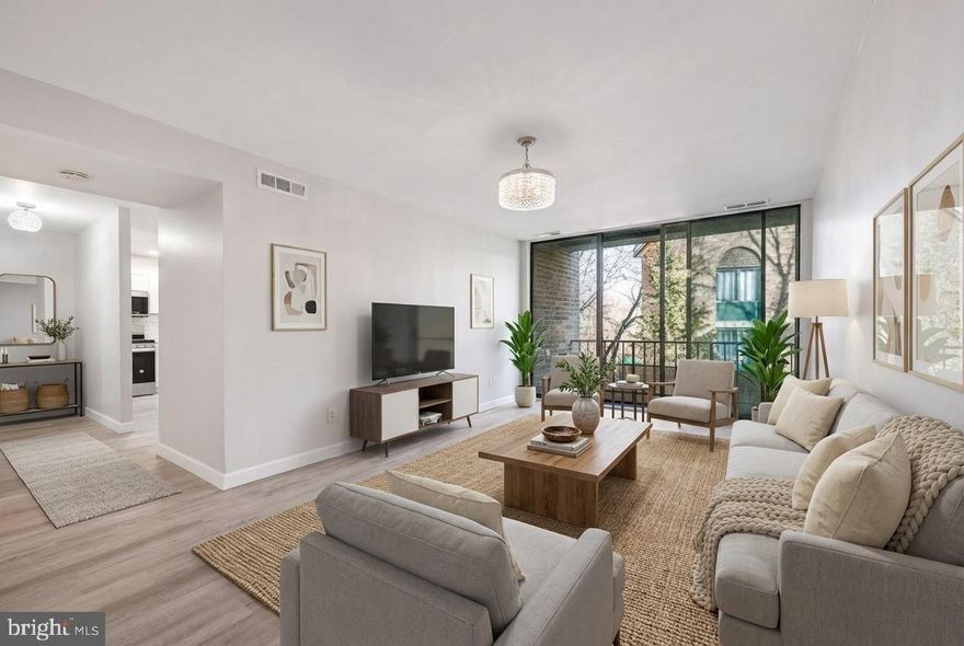 Beautifully updated 3-bedroom, 1.5-bath condo offering 1,128 sq. ft. of refined, modern living — and truly one of a kind within the entire Saxony Square community. With over $30,000 in premium renovations, this home features timeless design, high-end materials, and thoughtful upgrades that set it apart from every other unit in the neighborhood.

Step into an open floor plan enhanced by brand new carpet, LVP flooring, ceramic tile in the kitchen, and a new HVAC system with a Wi-Fi thermostat. The entire unit has been skim-coated and spray-finished—not brush painted—resulting in smooth, glass-like walls that elevate the home’s overall feel and craftsmanship.

The kitchen, renovated in 2022, is one of the largest kitchen layouts available in the entire neighborhood. It boasts solid-wood, soft-close cabinetry, quartz countertops, new tile backsplash, new appliances, an oversized pantry, and abundant natural light through its modern open layout. A large pass-through cutout seamlessly connects the kitchen to the living and dining areas, creating a bright, airy flow perfect for everyday living and entertaining.

The den has been transformed into a true third bedroom, featuring custom real-wood closets with soft-close drawers. The primary bedroom includes its own private half bath and an additional custom closet, while the second bedroom benefits from soundproofing, making it ideal for work, rest, or study. The full bath has been recently remodeled with modern finishes and a gorgeous new vanity, while additional updates include an updated electric subpanel (2022) and a hardwired security system.

This home includes a reserved/assigned parking space (#127), a storage unit, and two visitor passes. The condo fee covers all utilities, master insurance, and maintenance, offering effortless, low-maintenance living. Community amenities include a swimming pool, playground, and beautifully maintained grounds. Located just minutes from I-395, Old Town Alexandria, the Pentagon, and DC, this property offers unmatched convenience.


Move-in ready and unmatched in its quality, this exceptional home stands out for its rare layout, one-of-a-kind renovations, and one of the largest kitchens in the entire neighborhood — a true gem in Saxony Square.