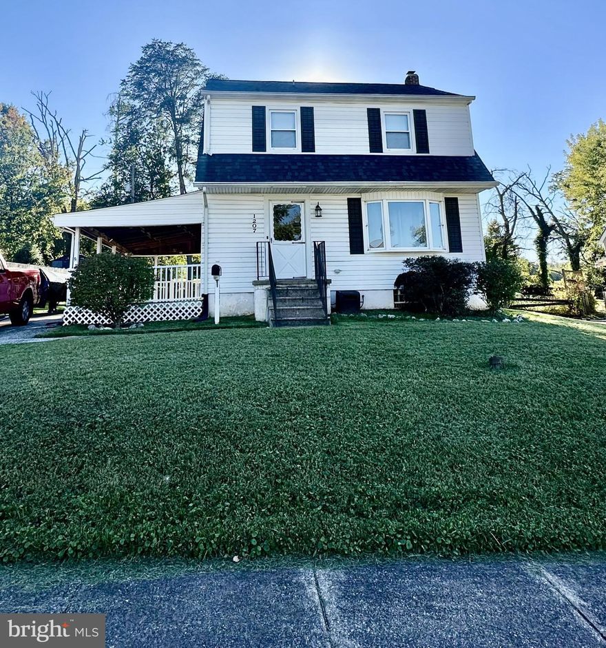 Welcome to 1207 Oakland Terrace Rd! This charming 3-bedroom, 1-bath Colonial offers great potential and is ready for your personal updates to transform it into your dream home. The main level features a bright living room with a large bay window that fills the space with natural light, plus a dining room conveniently located off the kitchen for easy entertaining. Upstairs, you’ll find three nicely sized bedrooms and a full bath. The lower level includes a recreation room with a bar and new drywall, ready for your finishing touches, as well as a laundry area with built-in storage shelves. Enjoy the outdoors on the spacious side porch or in the large rear yard—perfect for relaxing or hosting gatherings. Conveniently located close to highways, shopping, dining, and everyday amenities, this home combines potential, charm and a great location. Don’t miss your chance to make 1207 Oakland Terrace Rd your own!