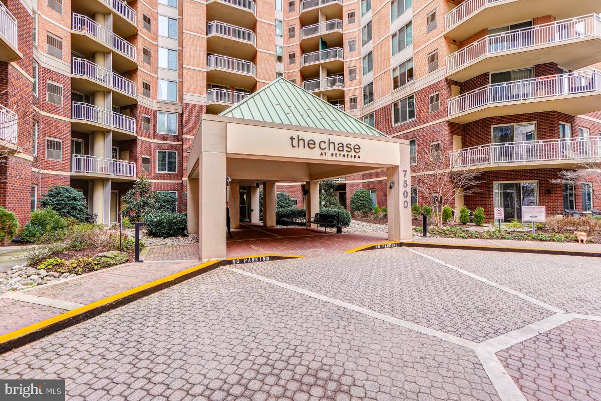 This fantastic 11th floor condo at The Chase is directly across from the Bethesda Metro (red line) and includes an assigned parking space in the underground garage. A walk score of 98 means just a quick stroll to all of the wonderful restaurants, shops, grocery stores and amenities of downtown Bethesda. 24/7 attended lobby. in-unit washer/dryer, kitchen with maple cabinets and stainless-steel appliances. and a northern facing balcony/patio. Outdoor swimming pool, tennis courts, and grilling areas. A professionally managed unit in a professionally managed building. Available to be shown in person with notice.
