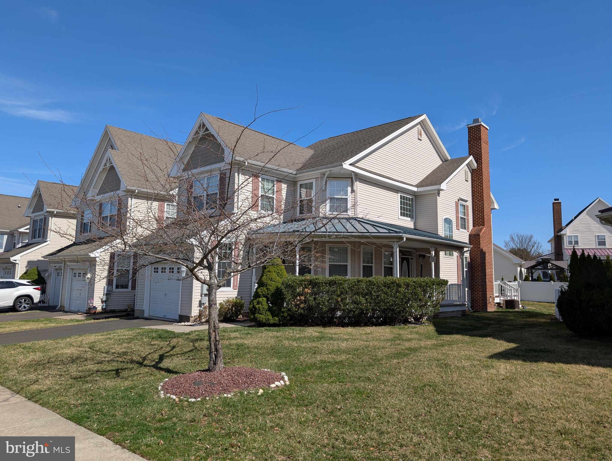 Beautiful end unit Victorian townhome in Ivyland Village. Side wrap around porch and newer back deck and garage and unfinished basement - everything you would imagine. The main bedroom boast a separate bath with whirlpool tub as well as tray ceiling in bedroom area. The kitchen with stainless steel appliances has a sunny breakfast area overlooking the deck. A great location (garage driveway plus additional parking area) and a great home! Lawn cutting is included in the lease. Agent is owner of the property.
Home will be freshly painted and carpets professionally cleaned upon current tenant's departure.