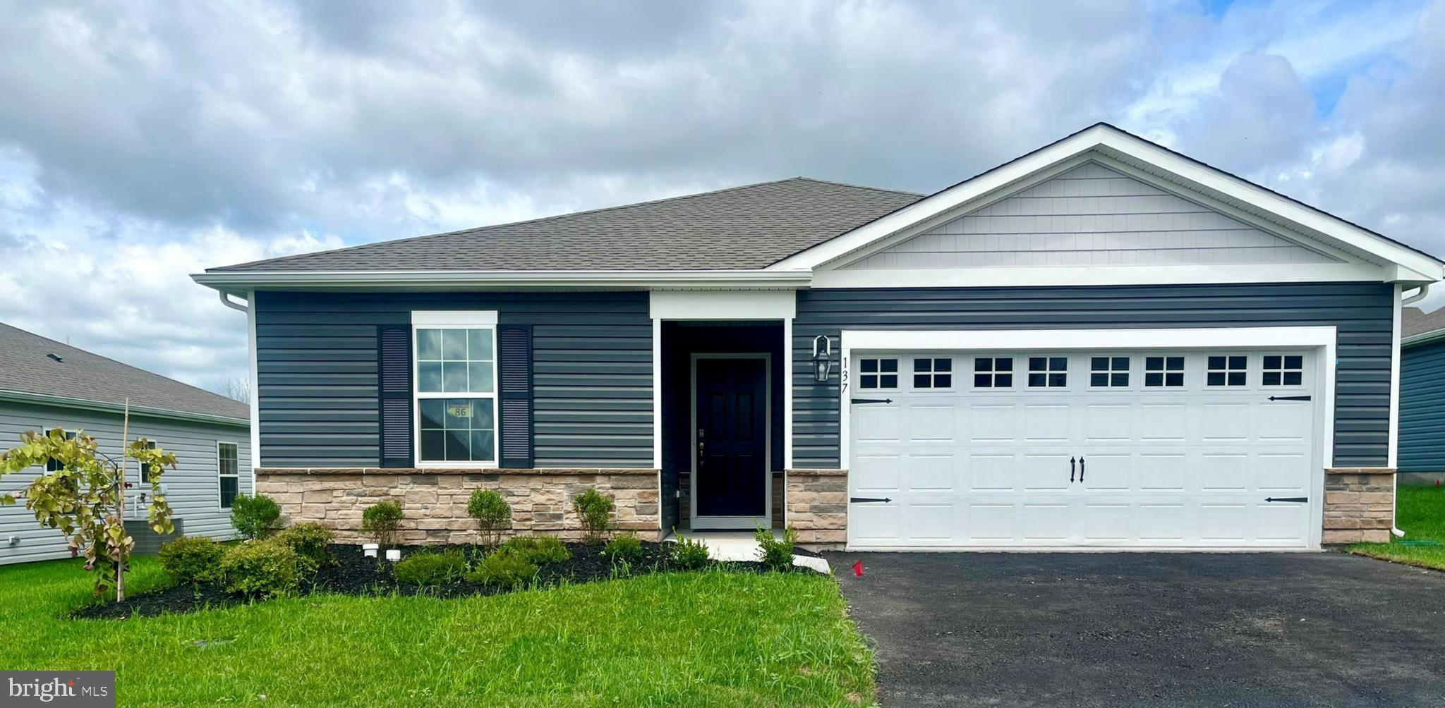 Welcome to Pottsgrove Hunt by D.R. Horton, America's largest home builder! Pottsgrove Hunt is an active adult community featuring 143 single-family homes. You'll find us just minutes away from popular shopping destinations such as Costco, Target, and the Philadelphia Premium Outlets, with easy access to Routes 100 and 422. Introducing the Neuville home design with a spaced out rear homesite. The welcoming entryway and foyer blend seamlessly into the expansive great room, kitchen, and dining area enhanced by large double-paned windows and sliding glass doors allowing plenty of natural light to flood in. The kitchen is thoughtfully designed and features a generous center island with a breakfast bar, complemented by beautiful soft-close cabinets, quartz countertops, and a spacious walk-in pantry. Moreover, you can enjoy a low-maintenance lifestyle with access to the clubhouse, tennis courts, pickleball, bocce ball, and walking trails, so you'll never run out of activities to do. With all these great features, why wait? Make Pottsgrove Hunt your new home today! *Photos are representative and colors may vary.