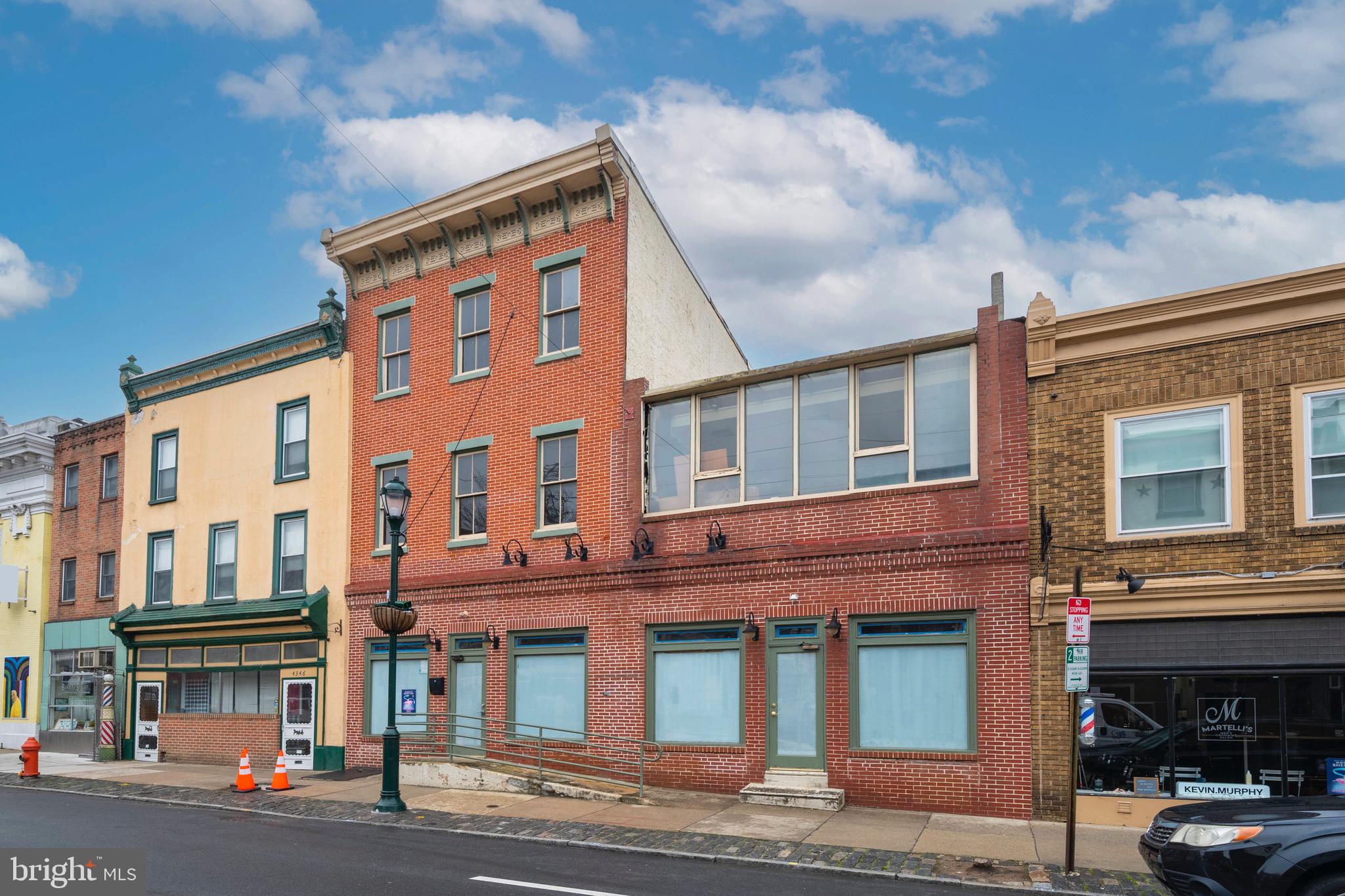 4348-50 Main Street is located in the Manayunk neighborhood of Philadelphia. This property sits prominently along the Main Street commercial corridor among the several restaurants, bars, coffee shops and specialty retail that make Manayunk a regional draw. With 5,000 sf of useable space over three floors, this was formerly the home of Hikaru sushi restaurant for many years, utilizing the entire building. It is currently in shell condition but with several peices of restaurant infrastructure still intact. This space would be an ideal opportunity for a food and beverage, owner /operator to add their concept to the eclectic Manayunk dining scene. Although, with several high and low density projects proposed and under construction in the neighborhood, the building could potentially be redeveloped to either a mixed-use or multifamily investment property. This property does fall within the Manayunk Main Street Historical District.
Manayunk Development Corp has a number of fully funded revitalization projects in the works including new streetscape lighting, an $18 million dollar canal reinvigoration project and toe path improvements. The City of Philadelphia also provides funding to help businesses improve the exterior of their commercial storefronts.