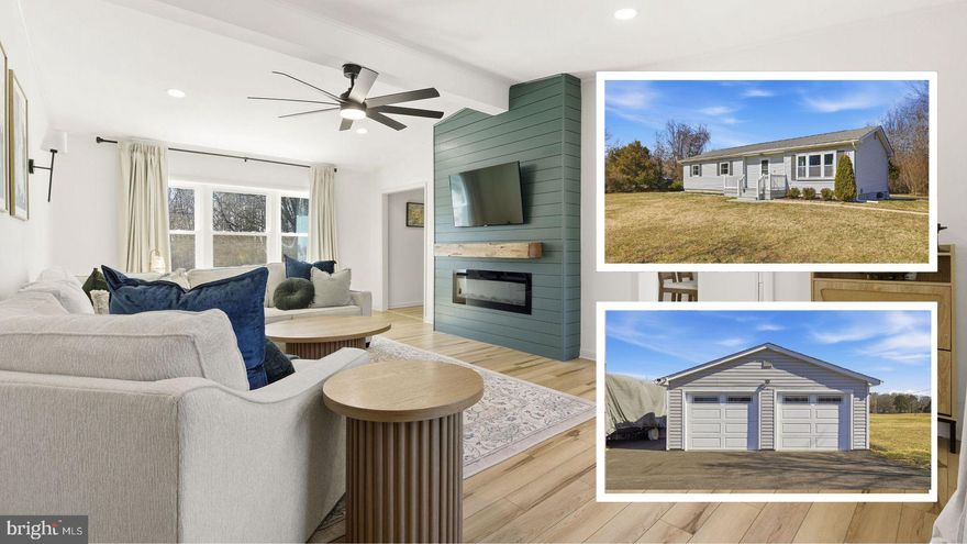 If you’ve been searching for a home that feels intentionally designed and completely move-in ready — this is it.
This fully refreshed 3 bedroom, 1.5 bath rambler sits on just under an acre and has been elevated from top to bottom, with every major upgrade already taken care of.
From the moment you walk in, the vibe is set. The living room is bright, open, and anchored by a custom shiplap feature wall with a floating mantel and electric fireplace — cozy, modern, and completely scroll stopping.
The kitchen? It’s the moment. Custom cabinetry, quartz countertops, sleek tile backsplash, brand new stainless steel appliances, and recessed lighting throughout. There’s even a custom butler’s pantry with floating shelves and a built-in serving station — perfect for hosting, holiday spreads, coffee bars, or your next charcuterie night.
The full bath feels like a boutique hotel. Thoughtfully designed tile work with an accent inlay, modern oversized floor tile, a custom vanity, new lighting, and all the right finishes to make it feel curated, not cookie-cutter.
All three bedrooms are on the main level, featuring LVP flooring and ceiling fans. One bedroom even includes a private half bath — ideal for guests, roommates, or your own tucked away retreat.
Downstairs, the basement gives you the flexibility you’ve been looking for. Create a gym, home office, media room, playroom, guest space — you decide. There’s room to grow and room to breathe.
Outside, the lifestyle continues. A perfectly sized back deck for grilling and summer dinners. A dedicated firepit area for crisp evenings and slow Sundays. The yard is flat, usable, and just under an acre, giving you space without sacrificing convenience.
And let’s talk storage and parking. The large detached 2-car garage offers plenty of room for vehicles, hobbies, and extra storage. The asphalt driveway provides abundant parking -even space for your RV.
This one isn’t just updated. It’s been thoughtfully rebuilt, upgraded, and dialed in from top to bottom. Here are just a few of the major upgrades that have been made since 2024 that make this home truly move-in ready: New Septic, New Water Heater, New well tank, New Sump pump, Water softener, garage doors & openers, asphalt driveway, Custom Kitchen Cabinetry, Quartz countertops, Tile backsplash, Stainless steel appliances, Bath Tub, Tile w/ accent inlay, New vanity, mirrors, lighting. Roof replaced in 2018!