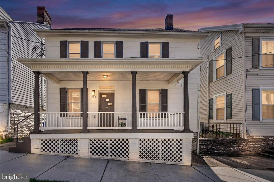 Completely remodeled and beautifully restored, this charming Main Street Middletown home combines timeless character with modern comfort and custom high-end finishes throughout. Every inch of the home has been thoughtfully redesigned and updated, creating a warm, inviting space that feels both stylish and functional.

Major renovations include a brand-new roof with new sheathing, new electrical and plumbing systems, new HVAC throughout the entire home, new water heater, new recessed lighting with dimmer switches, new fixtures and all-new Frigidaire stainless steel appliances including range, refrigerator, microwave, dishwasher, washer, and dryer. The home has been professionally renovated and cleaned for immediate move-in readiness.

The newly redesigned main level features a spacious primary suite with a beautifully finished full bath, plus a newly added half bath for guests.  Original hardwood floors on both the main and upper levels have been professionally cleaned and sealed, blending classic charm with the home’s modern updates.  Brand new matching Tile floors in the kitchen and bathrooms create continuity throughout the home.

At the heart of the home is a stunning gourmet kitchen designed with custom cabinetry, quartzite countertops, white tile backsplash, gold hardware and fixtures, built-in pantry storage and a custom buffet area with extra electrical outlets for small appliances. The oversized center island with seating for four creates the perfect gathering space for everyday living and entertaining.

Upstairs offers three additional spacious bedrooms with hardwood floors all with ample closet space and another beautifully updated full bath. Warm tones, natural finishes, and abundant light throughout the home create a cozy and welcoming atmosphere in every room.

Outside, enjoy a private backyard ideal for relaxing, gardening, or entertaining. Convenient free parking is available nearby, including walkable public lots with EV charging stations.

Located in the heart of historic Middletown, this home offers the unique charm of Main Street living with easy access to local shops, restaurants, community events, farmers markets, wineries, breweries, parks, and the Appalachian Trail. Just minutes from Frederick, Brunswick, Boonsboro, and nearby state parks.
This fully remodeled home offers the perfect blend of historic charm, thoughtful design, and modern upgrades with custom finishes throughout. Schedule your private showing today.