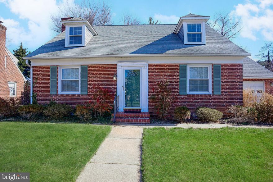This must be the place! Brick cape cod with main level  primary suite and full bath! This beauty is in the most amazing location within walking distance to  all that Towson has to offer including shopping and strolling through this bucolic little city.  In addition to the 1st floor bed and bath, there is a kitchen,  separate dining room and large living room with wood burning fireplace and an mazing bonus room with access to your back patio, perfect for office, library or family room. Additional 2 bedrooms and full bath upstairs.  Unfinished basement with rough in for another full bathroom, and could be converted to additional living space. Waterproofing has already been done. One car garage plus driveway and street parking. Large lot with level back yard.
Less than 1 mile from Goucher University and Towson Town Center and less than 2 miles from Towson University, St. Joseph's Medical Center and GBMC. Perfect location not only to live but also for a rental investment.  Buy and let your student live there while you collect equity and rental income. So many possibilities and priced to sell.