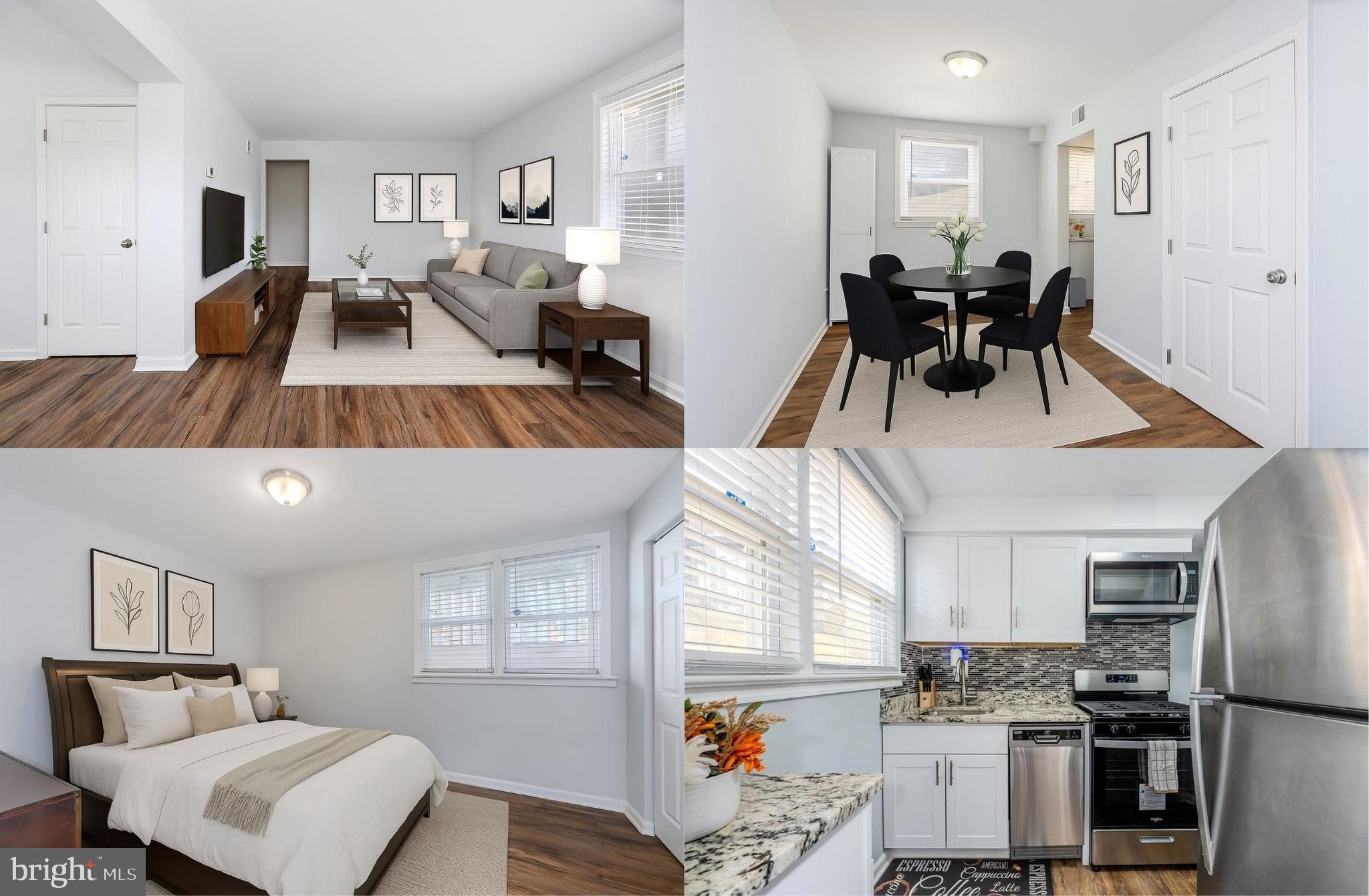 This beautifully renovated 2 bedroom condo has it all—location, bright open floor plan, rich luxury vinyl plank flooring and soft neutral designer paint throughout, updated lighting, a renovated kitchen, remodeled bath, tankless hot water heater, reserved parking, and an abundance of windows with custom blinds. The sparkling kitchen is sure to please with striking granite countertops, pristine white shaker style cabinetry, custom tile backsplash and quality stainless steel appliances including a built-in microwave and gas range. The renovated bath boasts a white vanity with vessel sink, sleek fixtures and lighting, and a tub/shower combo with hand laid designer tile with decorative inlay. All this in a fantastic location, with easy access to major commuting routes, Metro, DC, Virginia, and National Harbor. There is plenty of shopping, dining, parks, and entertainment options available in every direction including the Shops at Iverson Mall just steps away with all your daily necessities right at your fingertips!