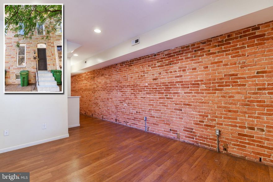 TURN KEY PATTERSON PARK ROWHOME THAT'S PERFECT FOR A FIRST TIME HOMEBUYER OR INVESTOR LOOKING TO ADD TO THEIR RENTAL PORTFOLIO!  Wood laminate floors throughout the main level, spacious living room w/ exposed brick, separate dining room, main level half bath and laundry room, upper level with 3 true bedrooms and 1 full bath, unfinished basement for storage and a rear private patio!  Located close to Johns Hopkins Hospital and Patterson Park!