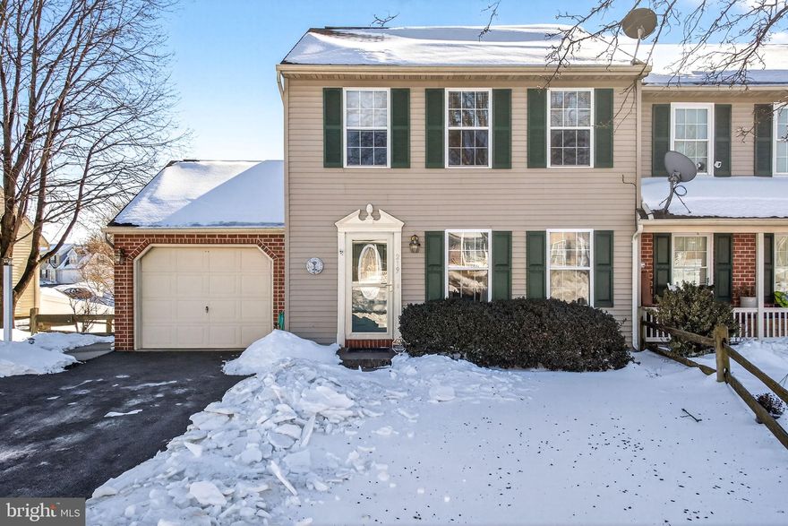 Welcome home to this charming end-unit townhome featuring 3 bedrooms, 1.5 baths, and a one-car garage. The main level offers a bright, welcoming living room that flows seamlessly into an inviting eat-in kitchen—creating an ideal space for everyday living and entertaining. Newer luxury vinyl plank flooring adds a modern touch while providing lasting durability throughout the first floor. Upstairs, you’ll find three spacious bedrooms and a full bathroom.  The finished daylight basement expands your living space and features a cozy ventless gas fireplace along with walk-out access to a patio complete with a swing—perfect for relaxing or unwinding at the end of the day. Outdoors, enjoy both a deck and patio overlooking a large backyard that offers privacy and plenty of room to relax or entertain. This home beautifully combines comfort, style, and practicality—don’t miss the opportunity to make it yours.