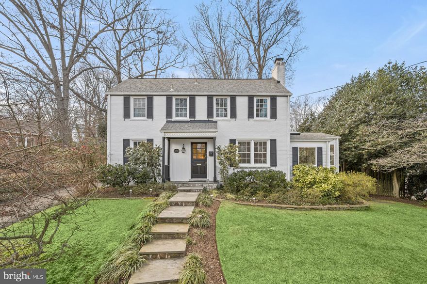 Expanded and updated colonial home in the highly desirable neighborhood of Wood Acres! Kitchen expansion with ample cabinetry and a cozy breakfast nook overlooking the beautiful rear garden. Two updated baths upstairs. Bright cathedral ceiling family room addition with skylights and windows all around. Spacious finished rec room downstairs with no support pole in the middle makes it better than most Wood Acres basements! Driveway to main level entry into mudroom. Large private deck in back and an excellent garden shed. The public water service has been enhanced with a whole house filtration system.

It is a short walk of a few blocks to well-known Wood Acres Park and Elementary School. The location offers a friendly commute to downtown DC and the nearby Crescent Trail leads into thriving downtown Bethesda! Glen Echo Park is only about a half mile away. This remarkable opportunity should be given your prompt consideration!