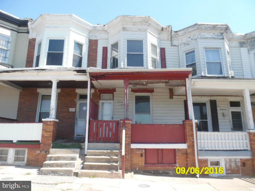 Wonderful chance to own this value priced home. Enjoy nice room sizes, carpeted flooring, and nice front porch, perfect for warm weather enjoyment. Use the unfinished basement as added storage or finish for more living space. A convenient location, just a short drive to Downtown Baltimore. Please contact the office for more info.