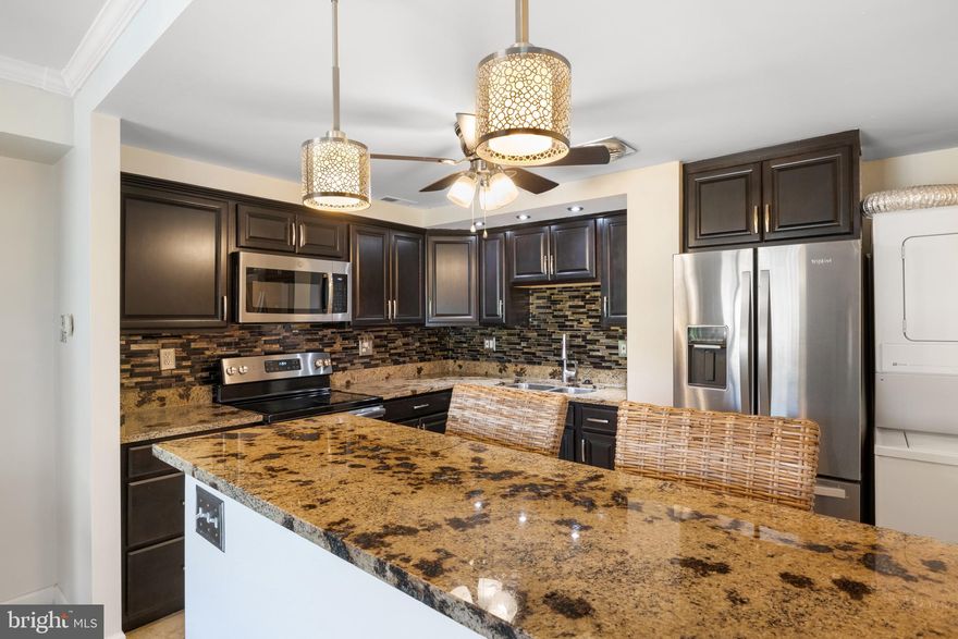 Discover modern comfort and convenience in this beautifully updated condo at 6317 Park Heights Ave, Unit #218. The residence features a sleek kitchen equipped with granite countertops, a stylish tile backsplash, stainless steel appliances, and recessed lighting, perfect for both cooking and entertaining. The updated bathroom offers a luxurious walk-in shower, a chic tile floor, and an oversized vanity. The large primary bedroom includes multiple closets for ample storage. Enjoy the ease of in-unit laundry and the open concept living and dining area, which is bathed in natural light, creating a welcoming and airy atmosphere. Step outside to your private balcony for a breath of fresh air and a peaceful retreat. Additional perks include plenty of in-unit storage and a common area storage closet. The building itself provides excellent amenities with an elevator, a 24-hour front desk attendant, a comfortable lounge area, and a large conference room. This condo blends stylish updates with practical features, making it a must-see.  Schedule your showing today!!