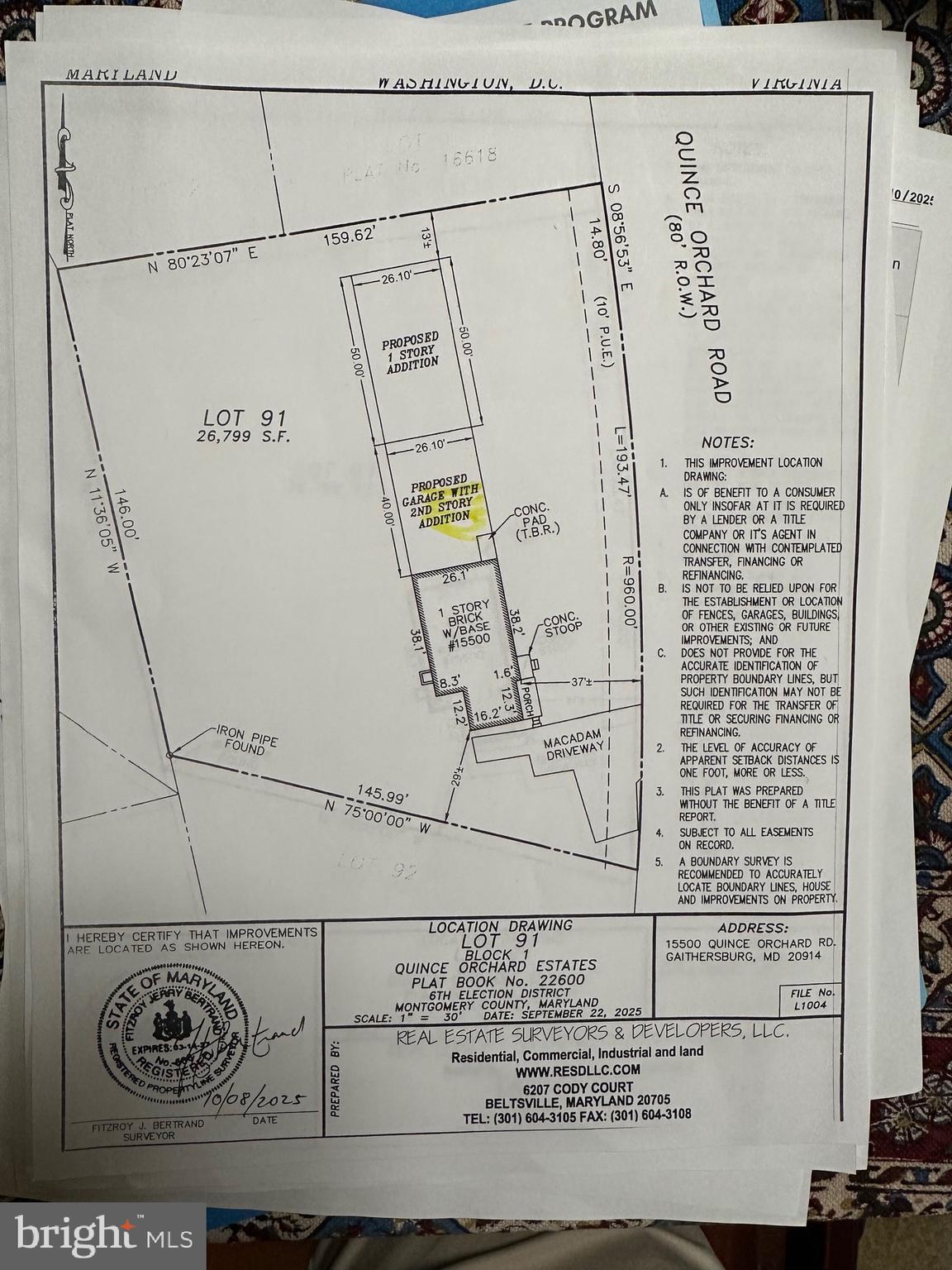 QUINCE ORCHARD ESTATES - Residential