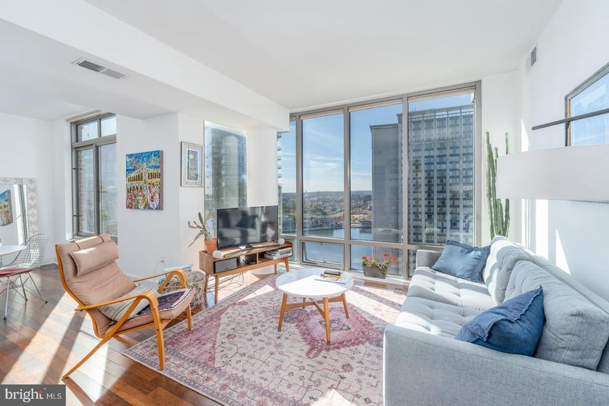 Discover an exclusive Harbor East condo boasting breathtaking water and city views from one of the highest floor one bedroom units in The Vue. This sophisticated one-bedroom, one-bath residence features upgraded flooring and floor-to-ceiling windows in the living room. The gourmet kitchen is equipped with new white quartz countertops, full quartz backsplash, and stainless steel appliances. The spacious primary bedroom suite offers a walk-in closet and stunning water/city views. The luxurious spa bath includes a large walk-in shower and an oversized quartz-topped vanity with 6 drawers. 

One assigned parking space is included.   Pets case by case.  24 hour notice through 12/15/25 as this unit is tenant occupied.  Available as early as 1/1/26.  Thank you!

The Vue condominium is located in Baltimore's most desirable neighborhood, Harbor East, and is just steps from top-tier restaurants, boutique shops, Whole Foods, Starbucks, the Inner Harbor, and vibrant nightlife. Enjoy easy access to the MAC gym and Harbor East Cinema via the building's elevator and enjoy the convenience of being in the center of it all.