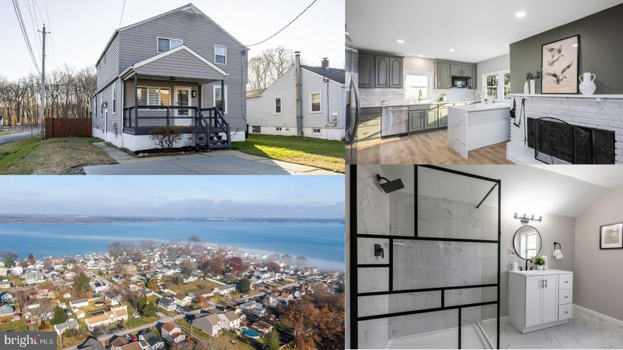 Experience a gorgeous renovation paired with a true waterfront lifestyle in this extensively renovated 5-bedroom, 2.5-bath home, perfectly situated in the desirable, water-oriented community of Oliver Beach along the Gunpowder River. Residents enjoy access to a community boat ramp, nearby parks, and the relaxed charm that comes with living just steps from the water.

Inside, nearly every aspect of the home has been thoughtfully updated. Brand-new laminate flooring and plush new carpet flow throughout, creating a fresh, cohesive look. The main level offers a flexible first-floor bedroom and an updated powder room—ideal for guests, multi-generational living, or a home office.

The fully renovated eat-in kitchen is the showpiece of the home, featuring quartz countertops with a full-height quartz backsplash, a stunning waterfall quartz island, a double-door pantry, and a cozy fireplace. Sliding doors lead directly to a spacious deck, making indoor-outdoor entertaining effortless.

Upstairs, you’ll find generously sized bedrooms and fully updated bathrooms showcasing modern finishes and stylish tile surrounds. The finished lower level adds valuable living space with the flexibility for a fifth bedroom, recreation room, or office, and the entire basement has been professionally waterproofed for peace of mind.

Major system upgrades include a brand-new HVAC system, new hot water heater, all-new plumbing and electrical throughout (including the main service line), and a newly poured concrete driveway. Outside, the large, flat, fully fenced yard provides endless possibilities for entertaining, play, or pets.

With modern updates from top to bottom and a prime water-oriented location, this home offers the perfect blend of comfort, style, and coastal-inspired living—just move in and enjoy.