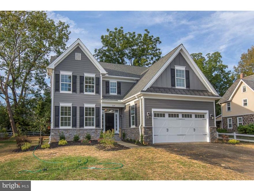 Fabulous New Construction in sought after Easttown Township in the acclaimed Tredyffrin-Easttown school district! Built by Vintage Development, this new Colonial home offers over 3,400 sq.ft. of living space on the 1st & 2nd Levels with additional finished living space in the Lower Level. Featuring 4 Bedrooms, 4 Full Baths & 1 Half Bath with refined amenities & finishes throughout. Amenities include 3 1/2" site-finished hardwood floors on 1st floor and 2nd floor Hallway plus custom millwork & oil rubbed bronze hardware throughout. Features include elegant entry Foyer, Gourmet Kitchen w/ large center island, upgraded 42" Carriage House raised panel cabinetry with self-closing drawers and doors, granite countertops, Bosch stainless steel appliances including gas cooktop & double wall oven, Butler's Pantry w/glass cabinetry & beverage center and separate Breakfast area; Family Room w/gas Fireplace; Study; convenient 1st floor Mudroom w/hardwood. 2nd floor features hardwood floors in Hallway plus 4 Bedrooms, including luxury Master Suite w/tray ceiling, Sitting Room, 2 walk-in closets & large Master Bath featuring double vanities w/marble countertops, walk-in shower & stand alone deep soaking tub; 3 additional Family Bedrooms including a Princess Suite w/private Bath & additional Hall Bath plus convenient 2nd floor Laundry w/ceramic tile & cabinetry. Don't miss this great new home conveniently located to shopping, Berwyn train station & award-winning T-E schools.