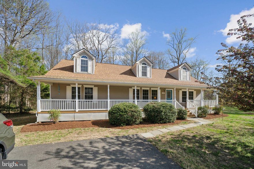 Beautiful home with front porch on 2 lots in Stratford Harbour*Gourmet kitchen features cherry cabinetry, stainless steel appliances and large center island*Large living room with stairs that lead to huge unfinished attic that is great for storage or can be finished for future use*Home features 3 bedrooms each with walk in closet including a large master suite with tray ceiling and nice master bath with dual sinks and oversized tub*Nice deck overlooks backyard and trees* Full laundry room with 2nd door to the deck*Large storage shed conveys. Many recent updates include roof (2024), hot water heater (2023) and HVAC (2014 )*Under sink reverse osmosis water filtration system for kitchen sink tap and refrigerator*Enjoy all of the Stratford Harbour amenities including the Lake Beach, Lake Marina, Potomac River Marina, Shark Tooth Beach as well as a clubhouse with pool, clubhouse and tennis and so much more!