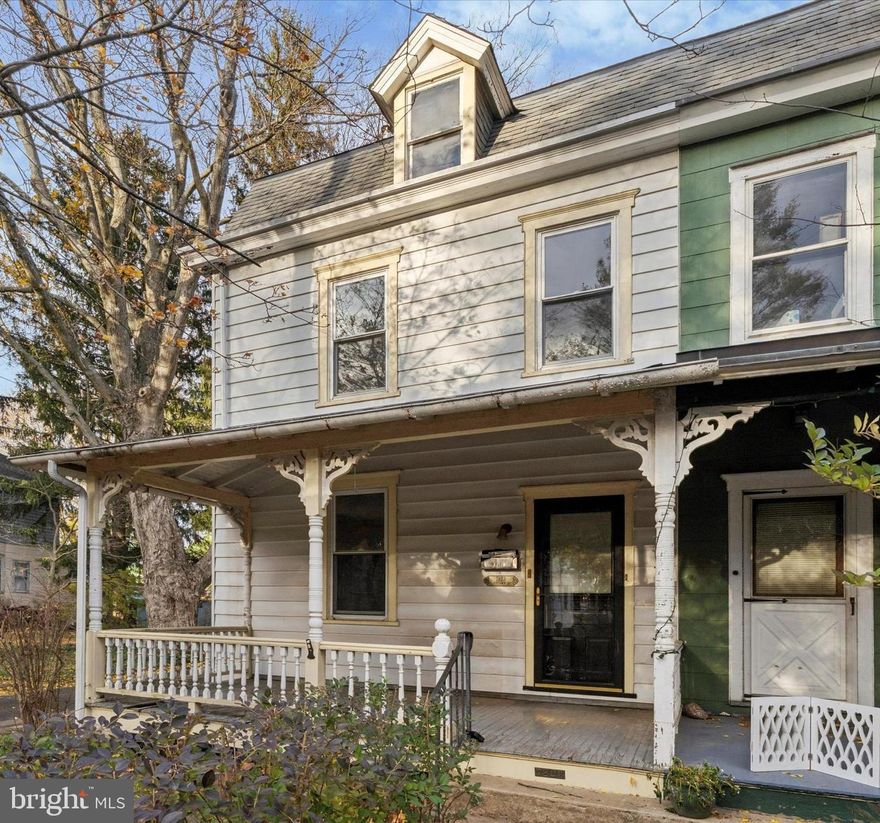 Perfectly located in a desirable and walkable Wyndmoor location this bright and charming 1912 farmhouse style twin offers exceptional flexibility for the next owner to create spaces that reflect their own style and aesthetic. The first floor includes living room, dining room with bump out, powder room and a great size kitchen with original built in pantry cabinet. The kitchen is ready for your vision!  The second floor greets you with a wide and lightfilled hallway and includes 3 bedrooms and a full bathroom. To the 3rd floor you will find two additional bedrooms. High ceilings, hardwood floors, a bay window bump, mercer tile bathroom floor and so much more. At the rear of the home, there is a mudroom/enclosed porch area with a side entrance provides a perfect space create a mudroom, extra storage etc. Outside enjoy sitting on the front porch or create your own back garden oasis in the deep flat rear yard with a detached one car garage. The location is everything, with walkability to Wyndmoor's business district,  the Elephant Park/playground, the new OPUS Pickleball Center, Septa Regional Rail Wyndmoor Station, walkable to Chestnut Hill and close to local treasures like Woodmere Art Museum, the Wissahickon, and The Morris Arboretum. So much upward potential at this lovely gem of a home.