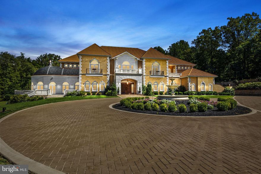 Amazing palatial grand estate home in sought after Upper Makefield Bucks County. Built into a hillside of Jericho Mountain, this 19,000+/- sq. ft. estate is set on 11+ acres. This incredible, one of a kind, French European mansion offers details & amenities like no other! Intricate moldings & millwork, leaded glass doors, gold fixtures, 30 crystal chandeliers including a Maria Theresa Grand chandelier w Swarovski, dramatic ceiling heights of 12'-13' on the two upper floors and 10' in the lower level, & imported marble in almost every room are just the tip of offering this home brings. From the secure gated entry coming in off the road over your very own bridge leading to the governors driveway with fountain leading to the copper & steel double door entry open to a grand foyer with butterfly staircase, prepare to be wow-ed in every room & with all this home has to offer. Essentially new construction - all HVAC, windows, plumbing, and electrical has been updated in the last 15 months, the home is built with the up most security in mind & is complete with 2 massive vaults - your very own walk in safety deposit boxes! Every material used in building this palace was imported and the feeling upon entry is that you have left and gone to heaven where you have your very own - year round - indoor pool and spa complete with its very own Desert Aire HVAC system! There is an elevator serving all 3 levels, 36 zones in total for the state of the art HVAC system. Geothermal for heating and cooling your chateau. Additional systems that operate this home include a security system with cameras round the perimeter, built-in Sonos speakers, generators, propane, etc. The property also offers a 4 car garage, retaining walls,  - an outdoor pavilion with a second kitchen and patio and so much more! Entertain, enjoy, bring the entire family and all helpers because your new home compound awaits.