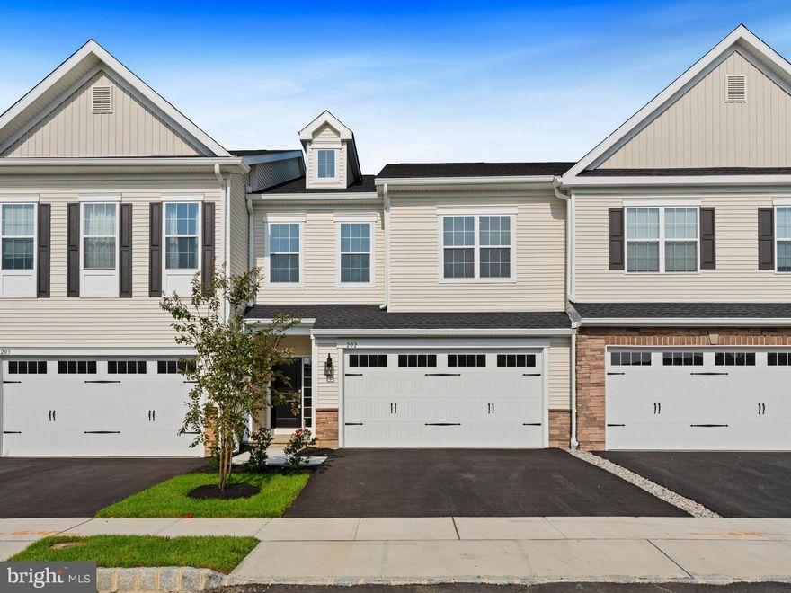 Welcome to this beautiful, brand-new Cape Dory model home, offering modern luxury and comfort in every detail. This spacious home features a generous foyer with a 2-car garage. The main level boasts a stunning open-concept area that seamlessly blends the great room, dining room, and gourmet kitchen. The kitchen is a chef's dream, featuring all brand-new stainless steel GE appliances, a luxurious slide-in stove, and a very large kitchen island, perfect for meal prep or casual dining. The luxury vinyl flooring on the main level adds a sleek and modern touch to the entire space. Upstairs, the expansive multipurpose loft area offers endless possibilities for entertainment, a library, or even a home office. The main bedroom is an oasis, with a tray ceiling, recessed lighting, a spacious walk-in closet, and an en-suite bathroom featuring a double vanity sink. The Laundry room on the bedroom level adds extra convenience. Additionally, two generously sized bedrooms and a full bathroom complete this floor. The home also includes a basement, providing ample storage space for your belongings. Located in a community known for its award-winning school system, this home is perfect for families seeking top-notch education. It's also ideally situated for an easy commute to both Philadelphia and New York, making it a fantastic choice for professionals and commuters. This is a must-see property, offering both style and functionality in a sought-after location.