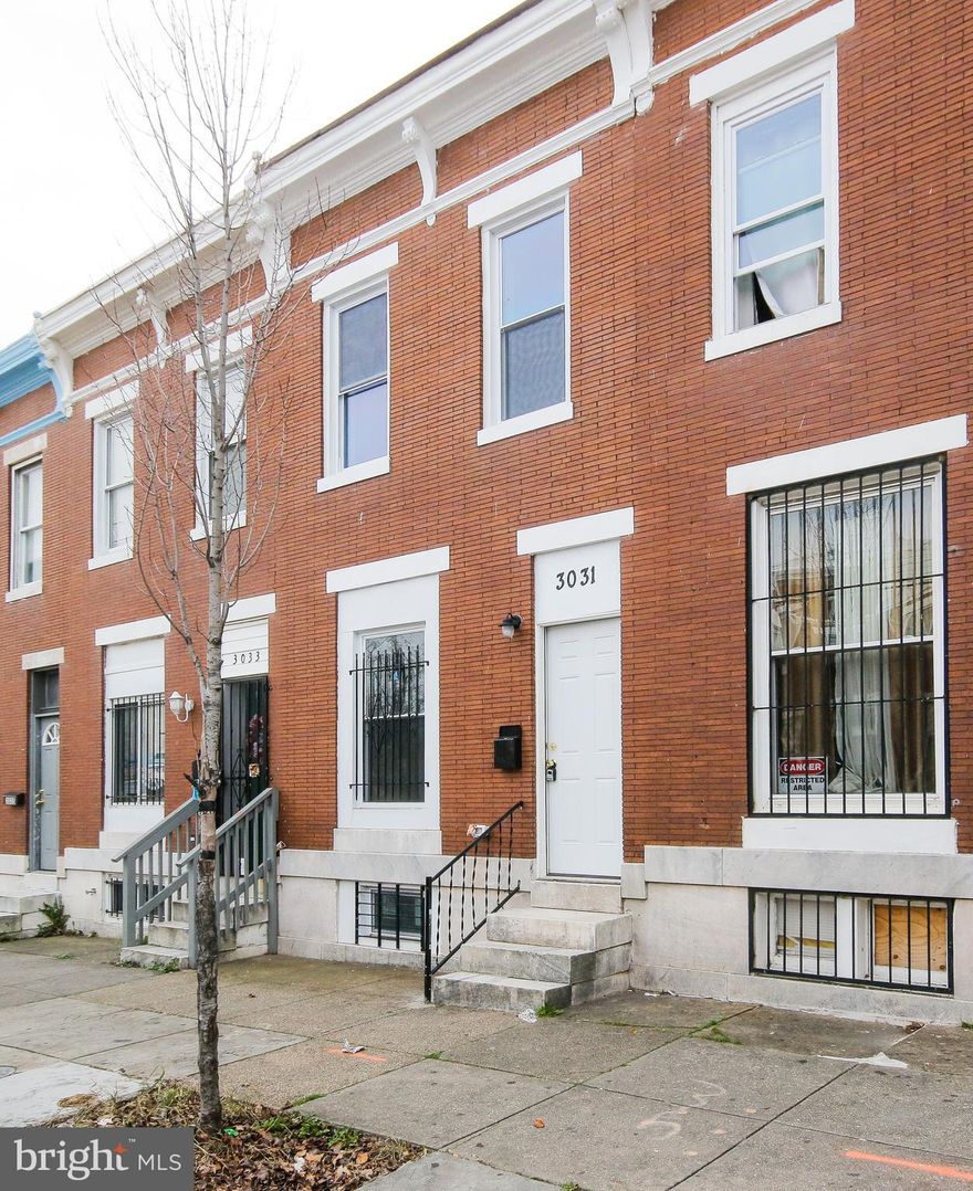 Off the hook fully rehabbed rowhome with finished basement and bonus room! EVERYTHING brand newly rehabbed throughout home top to bottom, custom paint, beautiful exposed brick wall, custom hardwood floors, new carpet in bedrooms, ceramic tile, central air and heat, enormous open floor plan flowing into custom gourmet kitchen, stainless appliances including dishwasher and microwave, washer and dryer, custom ceramic bathrooms, fully finished basement with a bonus room that could be a 5th bedroom, fenced in rear area