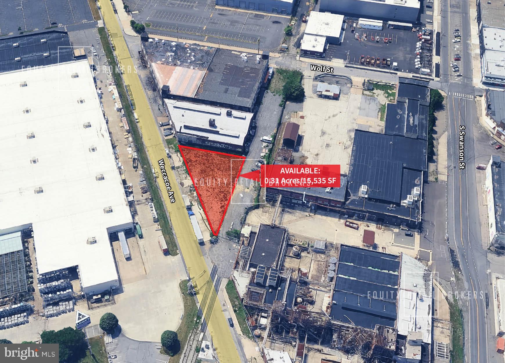 0.31 Acres/15,535 SF
APN: 031S150019
Available immediately
I-2 Zoning
Ideal for truck and vehicle parking, equipment and material storage, automotive sales, and more
Located in South Philadelphia on Weccacoe Ave between Synder Ave and Wolf Street
Close proximity to I-95, Christopher Columbus Blvd, Packer Avenue Marine Terminal, Navy Yard, and Philadelphia International Airport