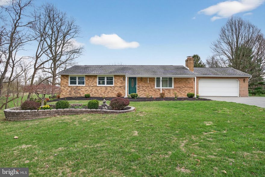 Beautifully maintained rancher on 3/4 acre lot features: updated kitchen (2019) with stainless steel appliances, new cabinets, granite counters, backsplash, LVP floors and is open to updated dining room with sconces and decorative molding.  Four season room addition (2005) was painted and new flooring in 2022 and has vaulted ceilings and skylights, pass through window to kitchen, sliding glass door to screened-in porch (2010) and deck.  Updated hall full bathroom (2021) and primary bathroom (2020). Primary bedroom and bedroom 2 has fresh paint and new flooring in 2025.  Lower level is partially finished and has a half bath, bar, a bonus room and walkout level to yard.  Other updates include: driveway 2017, Trane heat pump 2020, most windows and doors 2025