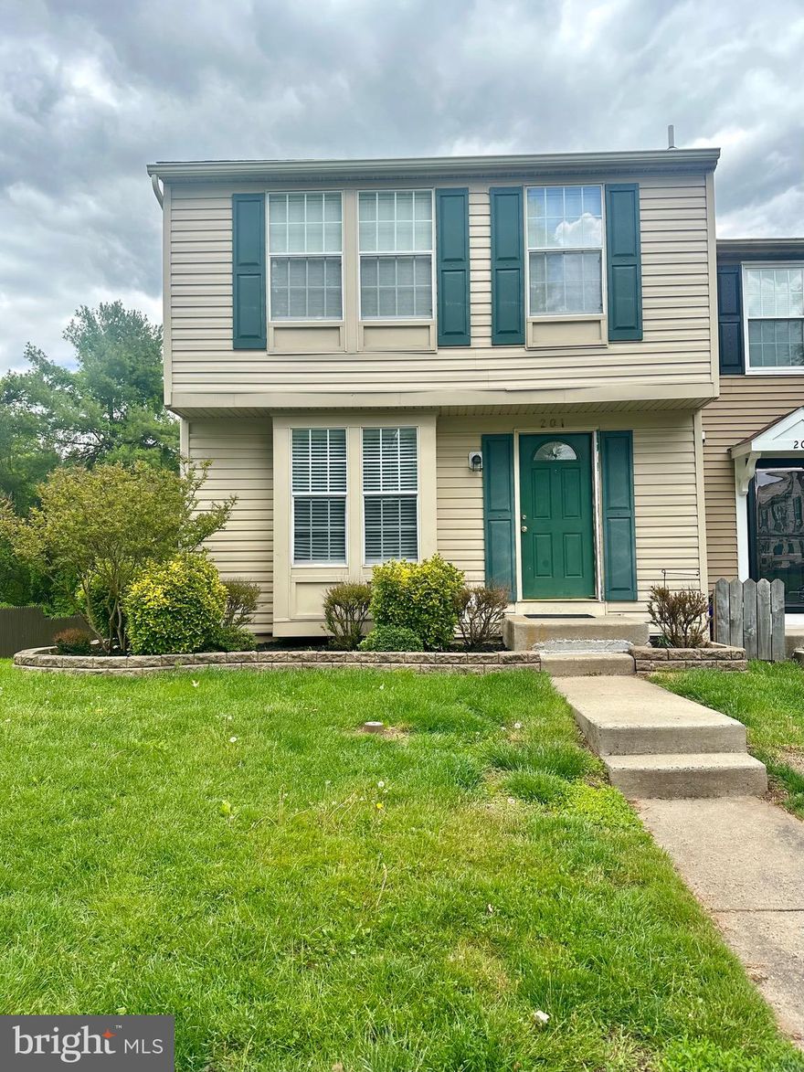 Check out this 3 bedroom end of group townhome in Constant Friendship. Features sliders from eat-in kitchen to deck with stairs down to tree lined back yard with firepit; lower level family room with wood burning fireplace and sliders to under deck patio and separate laundry room with plenty of space for storage. Roof and all systems and appliances installed new in the last 3 years: Water Heater 2022; Sump Pump 2022; Garbage Disposal 2022; Stainless Stove, Dishwasher and Microwave 2022; Roof 2021, AC/Heat Pump 2021, Wooden Window Blinds 2021; Outside Poly Blue Pipe 2021, Refrigerator 2000. Bring your vision for the cosmetic fixes and updates needed… picture new flooring, paint, and doors to make this home your own. Close to I95, shopping, schools, library and parks.