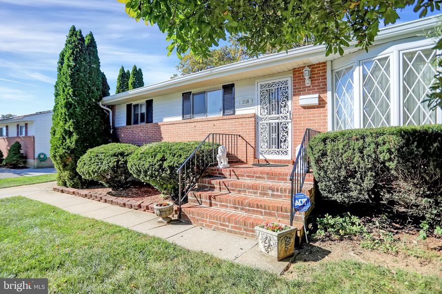 GET READY TO BE AMAZED...Brick 3-4 bedroom rancher has many terrific features to appreciate and enjoy. The main level is spacious and  features sparkling wood floors throughout, recessed lighting in living room, beautiful bow window & custom window treatments.  You will love the tastefully updated  kitchen w/quartz countertops, all stainless appliances, gas cooking, plantation shutters.  All bedrooms have ceiling fans. Master bedroom w/master bathroom.  The finished basement has family room with recent tile floor (3 yrs ago) throughout.  Additional room can be used for office/guest room or whatever your heart's desire. The back of the basement has a multi purpose room to include utility/laundry/workshop/storage and an outside entrance.  Beautiful brick patio.  Paved driveway.   Extra Perks:    Gutters (2021), Roof (2019),  Block windows in bsmt & SS appls (2019), HVAC (2013).  One year HMS premier warranty.