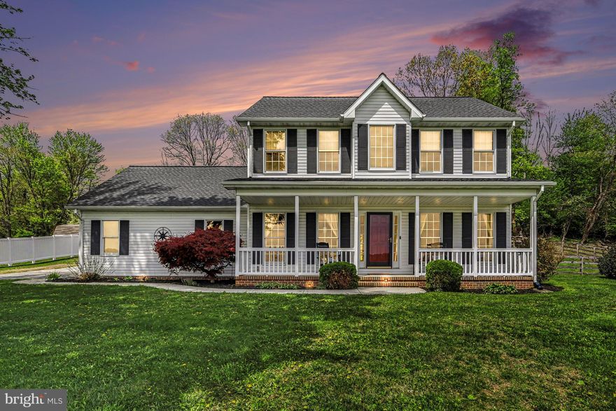 Nestled on 2.36 scenic acres in Carroll County, Maryland, this charming 2-story colonial offers the perfect blend of comfort, space, and countryside tranquility. A welcoming covered front porch invites you to relax and take in the peaceful views, while the fenced backyard provides a great space for pets, play, or entertaining, complete with a patio ideal for outdoor cookouts and gatherings. A detached shed adds convenient extra storage. Inside, the home features formal living and dining rooms, along with a cozy family room just off the kitchen highlighted by a wood-burning fireplace. The layout continues to impress with a partially finished basement offering additional living or recreational space, and the convenience of second-floor laundry. All appliances are included with the sale, and a brand new roof adds peace of mind for years to come. Enjoy the quiet setting while still being just a short drive to shopping, schools, dining, and outdoor recreation at Codorus State Park.