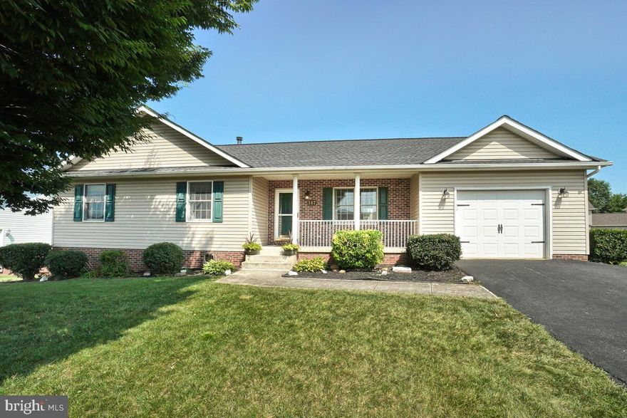 This is it!  This spectacular rancher is immaculately maintained and ready for an immediate closing.   This home is located in Bennett Estates and has a wonderful view of the mountains from the back of home window and the large deck off of the kitchen.  Some of the many features include:  large open concept floor plan in the main living areas, gleaming manufactured wood flooring, ceramic tile floors in the kitchen and dining area, upgraded cabinetry and stainless steel appliances in the kitchen with a SGD to the deck which has stairs to the fully fence, level and very usable backyard, 3 very large bedrooms and 2 full baths on the main lever with a 3rd full bath and 4th bedroom in the lower level, fully finished lower level with a walk out to the backyard, full size windows and recessed lighting in the lower level, aesthetically pleasing brick to grade foundation, a brand new architectural roof with a 50 year life span, large functional front porch and so much more.  Come see this wonderful home today!