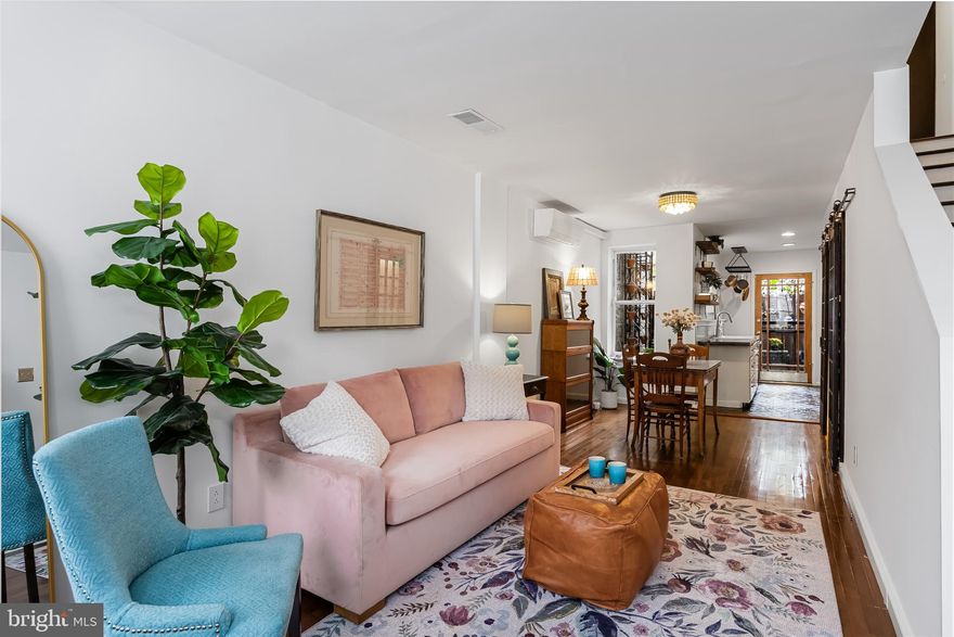 Welcome to this charming townhouse nestled in the highly sought-after Point Breeze neighborhood of Philadelphia, PA. This well-maintained home offers 863 square feet of living space, featuring 3 bedrooms and 1.5 bathrooms. This residence offers a comfortable and stylish living space. As you step inside, you'll be greeted by a spacious and inviting living area, freshly painted throughout, creating a bright and welcoming atmosphere. As you approach the dining area, you’ll be immediately captivated by the tastefully remodeled kitchen, showcasing beautiful finishes and a keen eye for design. Adjacent to the kitchen, you'll find a private patio and fenced-in yard, perfect for enjoying the outdoors and hosting gatherings. This space offers privacy and the opportunity to create your own outdoor sanctuary. The conveniently located half bathroom completes the main level. On the second level are the 3 generously sized bedrooms, providing ample space for relaxation and creating your own private oasis. The full bathroom features a skylight, allowing natural light to cascade in, creating a serene and tranquil atmosphere. The property also offers laundry on the second level, a basement for additional storage space, central A/C, and forced air/ gas heat. Living in Point Breeze offers residents an urban suburban mix feel, with a wealth of amenities right at your fingertips. Indulge in the vibrant local scene, with an abundance of local retail shops, restaurants, coffee shops, and parks just moments away. Don't miss out on the opportunity to call this captivating home in Point Breeze your own. Contact us today to schedule a private showing and experience all that this property has to offer.