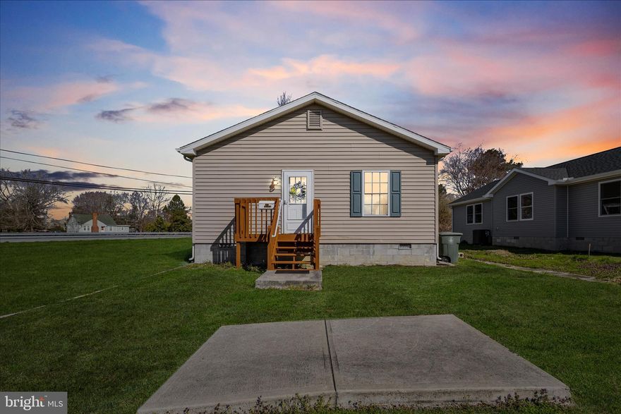 Fully renovated and move-in ready bungalow-style home located in the highly sought-after town of Berlin! This charming 2-bedroom, 1-bath home offers over 1,000 sq ft of comfortable living space with thoughtful updates throughout. Step inside to find a bright and inviting interior featuring an open kitchen and dining area, updated finishes, and a functional layout perfect for everyday living or a weekend getaway. The home includes an eat-in kitchen, walk-in shower, and convenient single-level living. Situated on a manageable lot with off-street parking, this property offers low-maintenance living just minutes from downtown Berlin’s shops, restaurants, and coastal attractions. Whether you’re looking for a primary residence, vacation home, or investment opportunity, this one checks the boxes. Don’t miss your chance to own a beautifully updated home in one of Worcester County’s most desirable locations!  *** Ramp shown in photos has been removed***