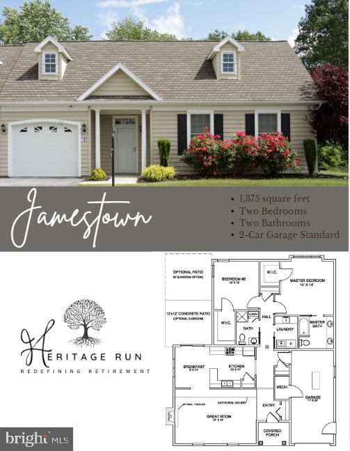 ***TO BE BUILT.........vacant lot*** Jamestown Model- 2 bedrooms, 2 bathrooms, 2 car garage. We have several models ranging from 1,035 sq ft with a 2 car garage up to 1,689 sq ft with a 2 car garage.
HOME TO BE BUILT - Woodland Contractors custom built homes - Choose or customize one of our many floor plans. Photo is a representation of the Windsor model. No accessed value at this time.
There is not a premium or upgrade fee for any lot in our community. Some lots will not allow for a larger blueprint. The list price is the base home price only.
Current model home is located at 108 Allwein Dr - open Saturdays 11-1pm or by appointment.